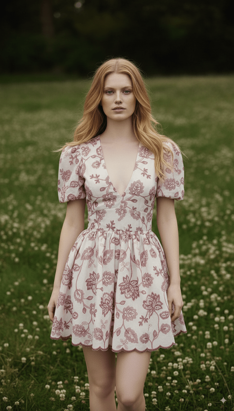 EMBROIDERED DRESSES - Rosa Pistacho
