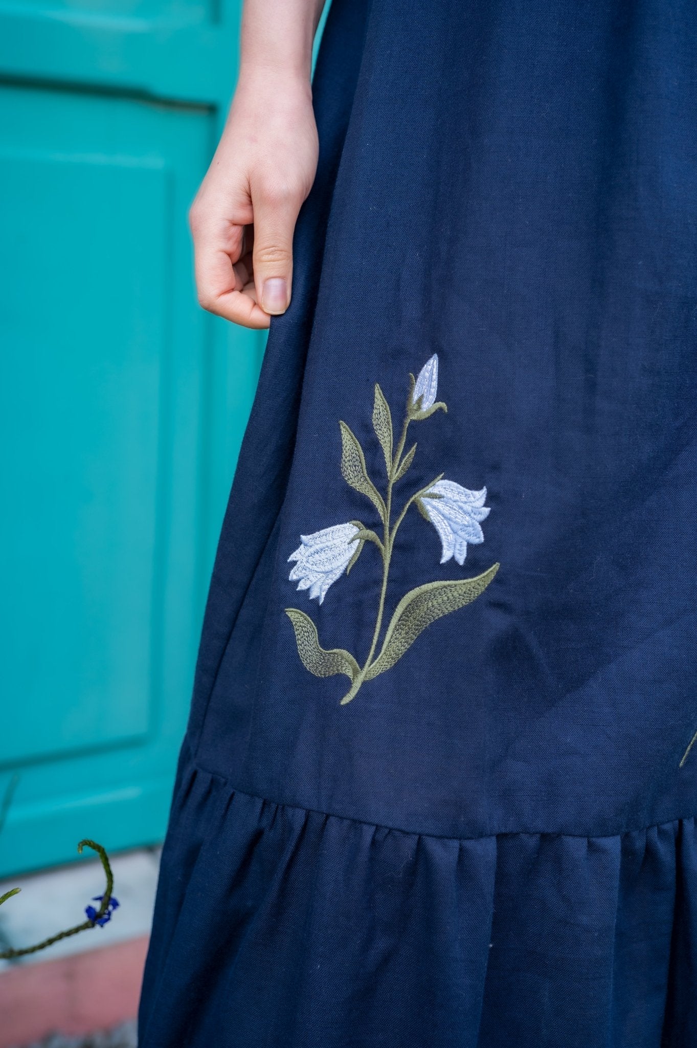 GANESHA EMBROIDERY MAXI DRESS - Rosa Pistacho