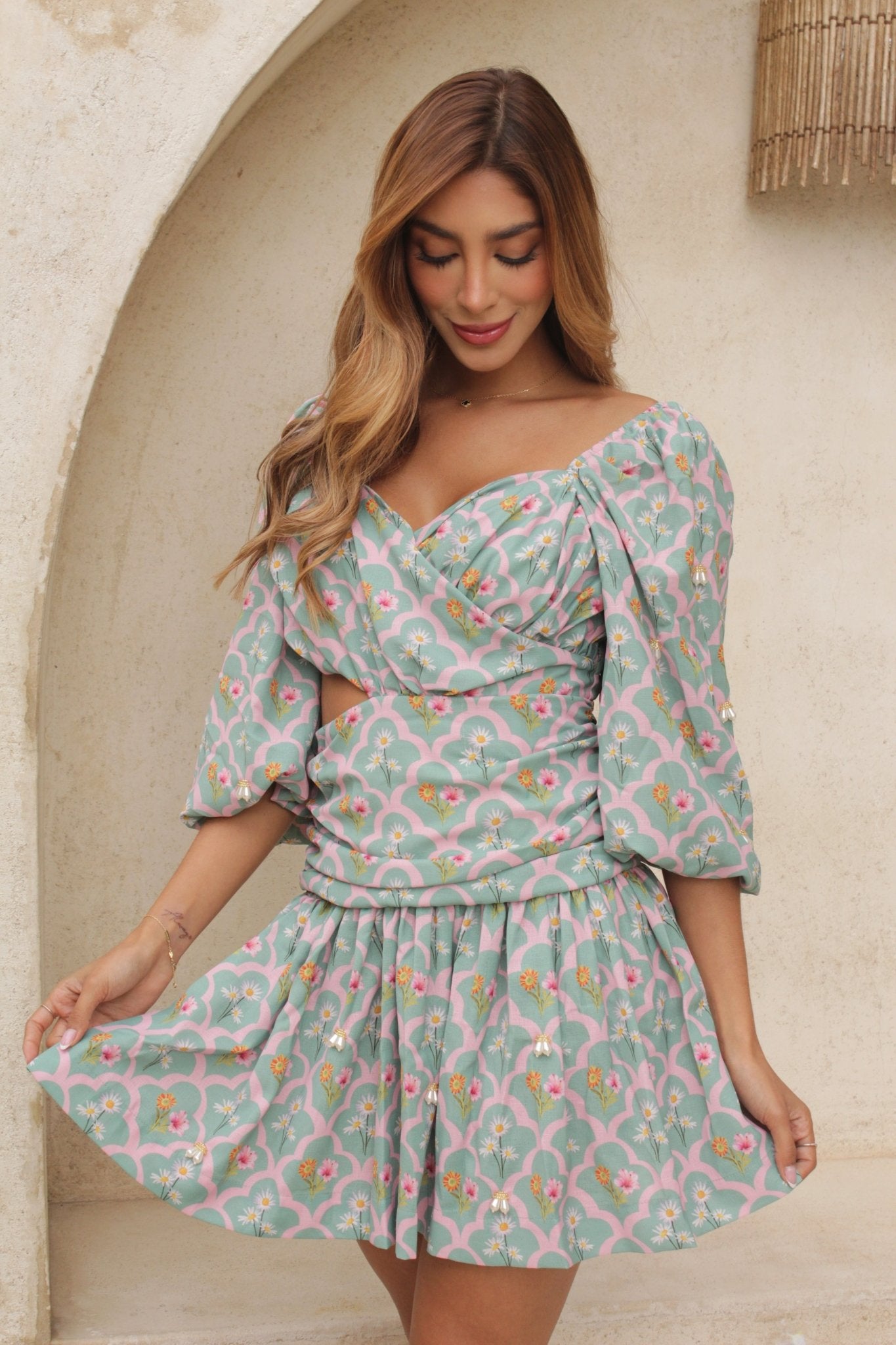 LIRIOS DRESS - Rosa Pistacho
