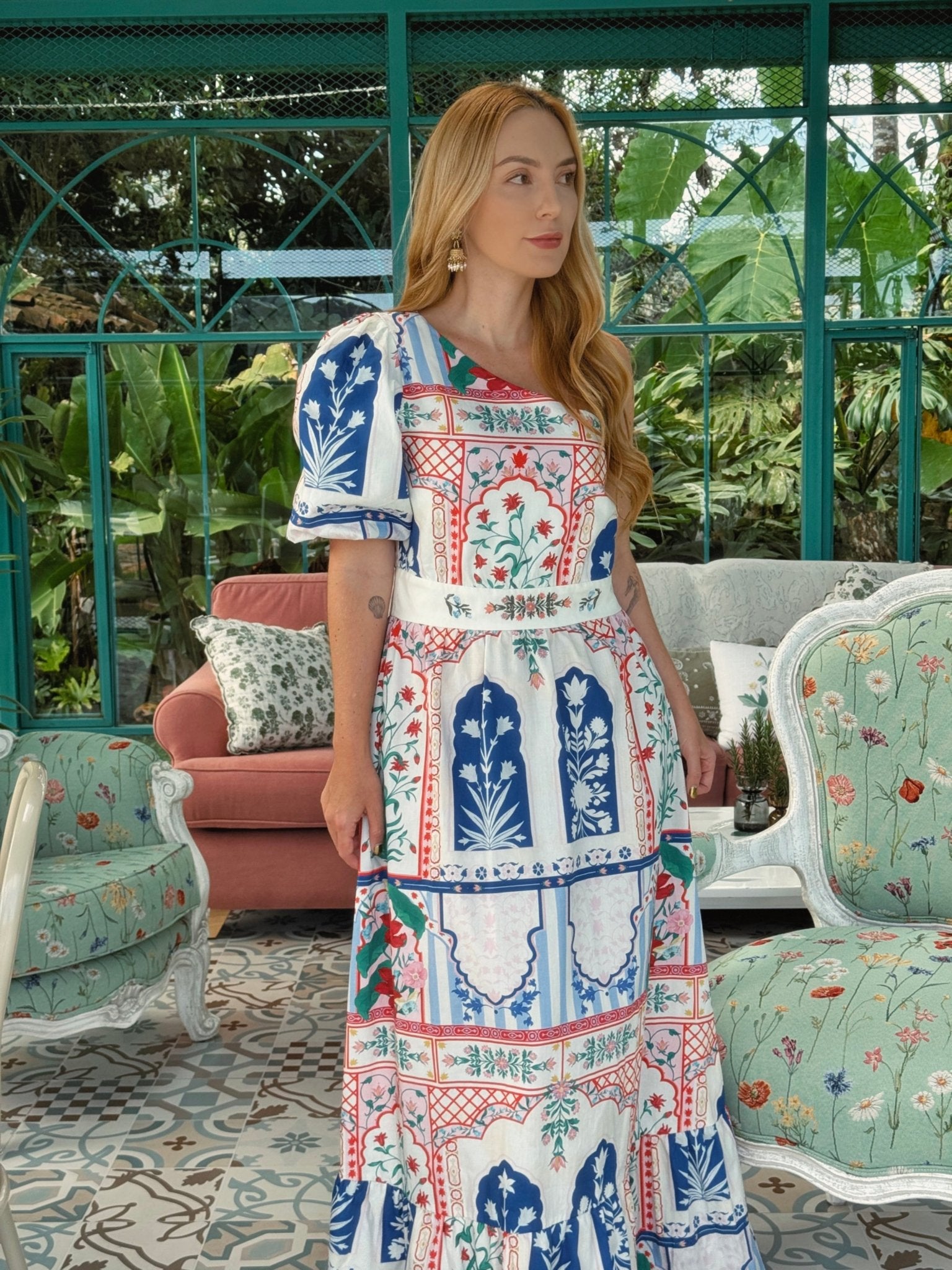 MAXI DRESS DELHI - Rosa Pistacho