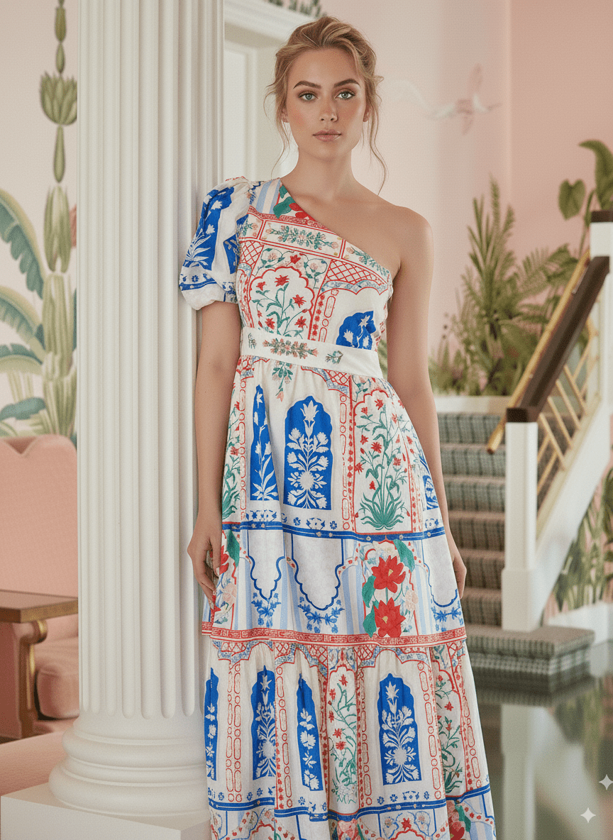 MAXI DRESS DELHI - Rosa Pistacho