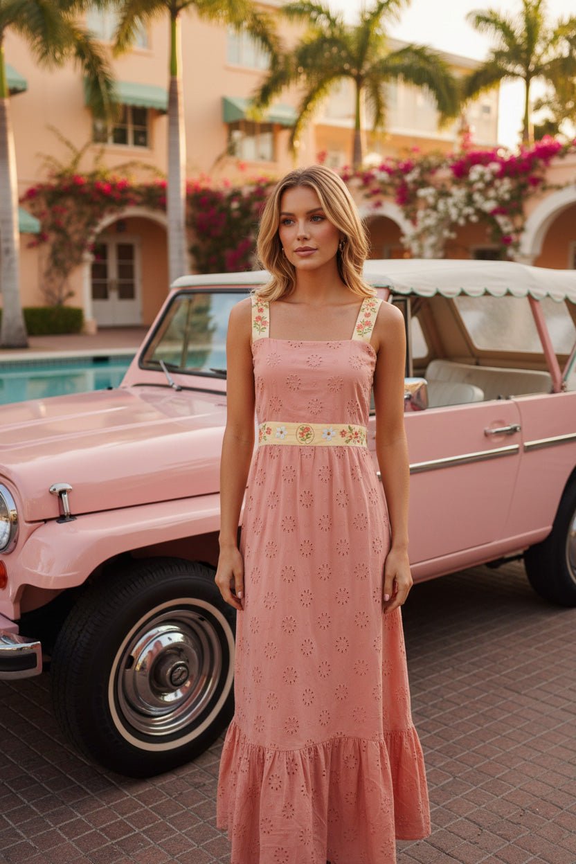 MIMOSA MAXI DRESS - Rosa Pistacho