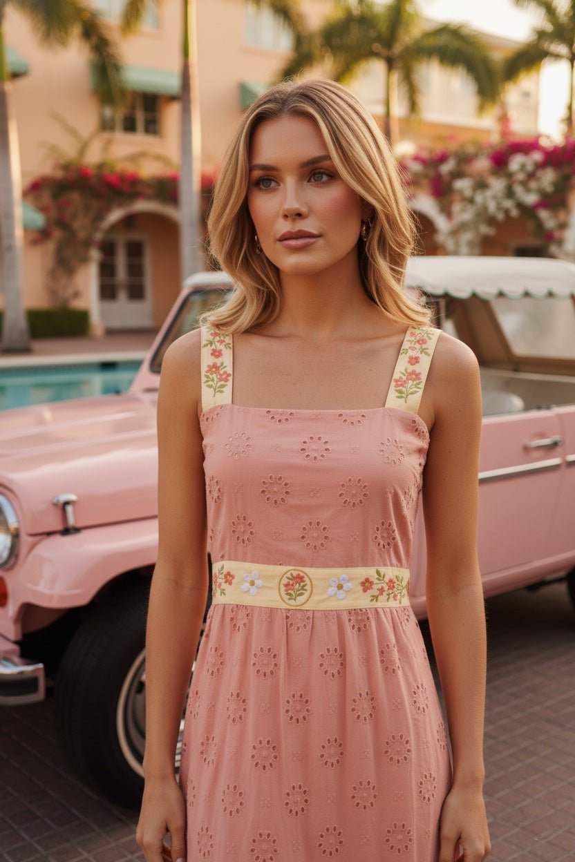 MIMOSA MAXI DRESS - Rosa Pistacho