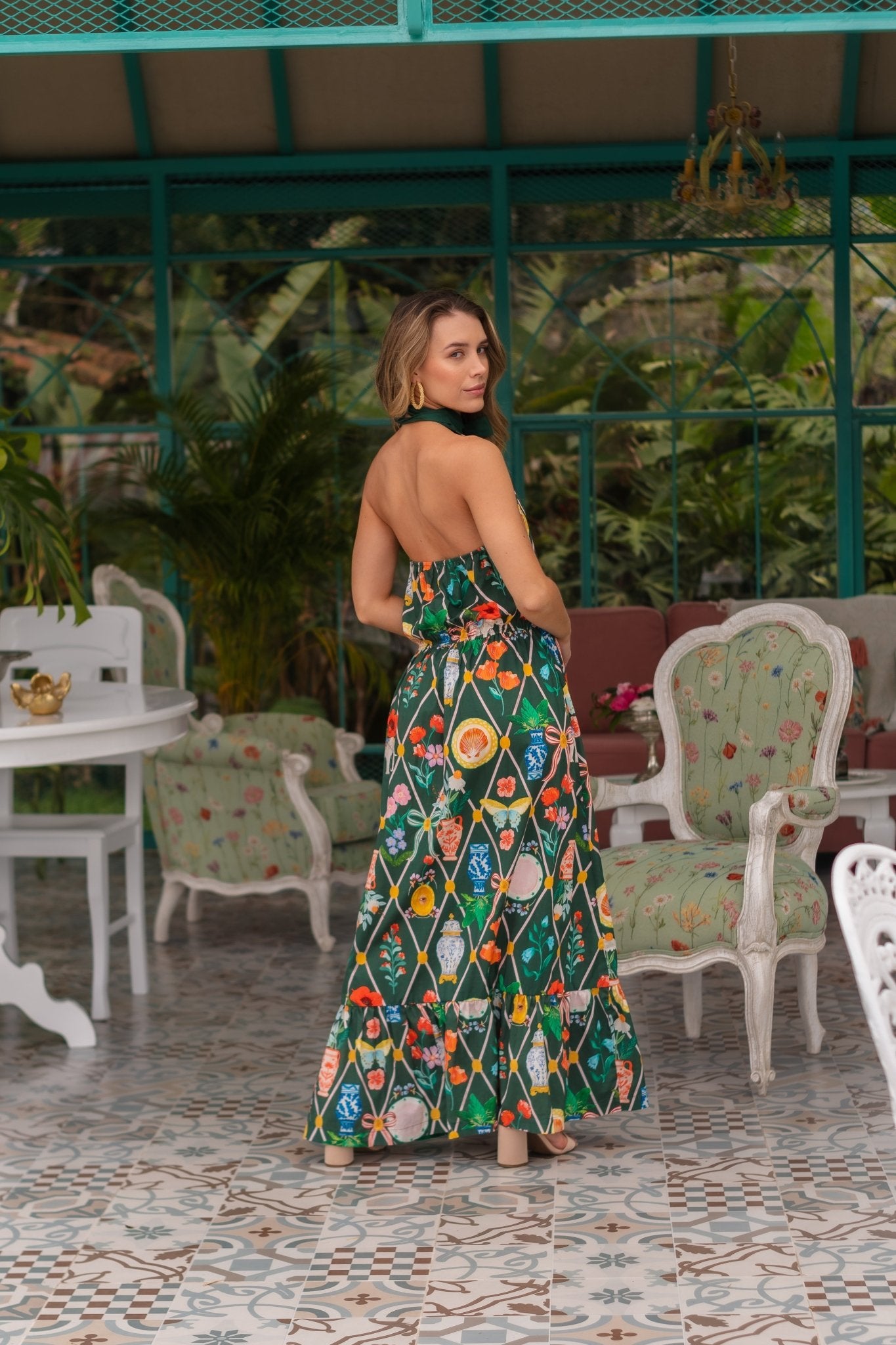 PEONIA MIDI DRESS - Rosa Pistacho