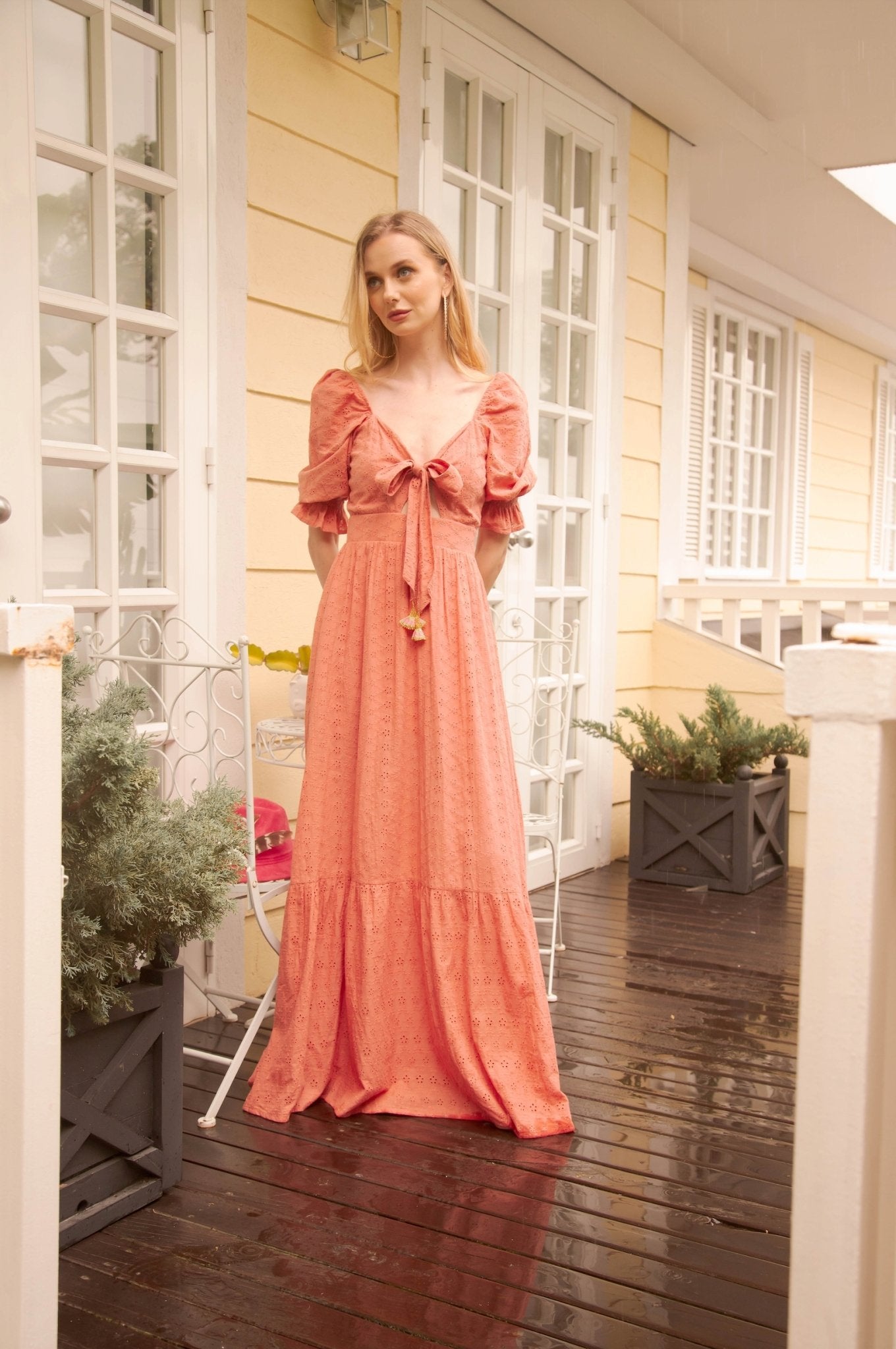 Ambari ojalillo maxi dress - Rosa Pistacho