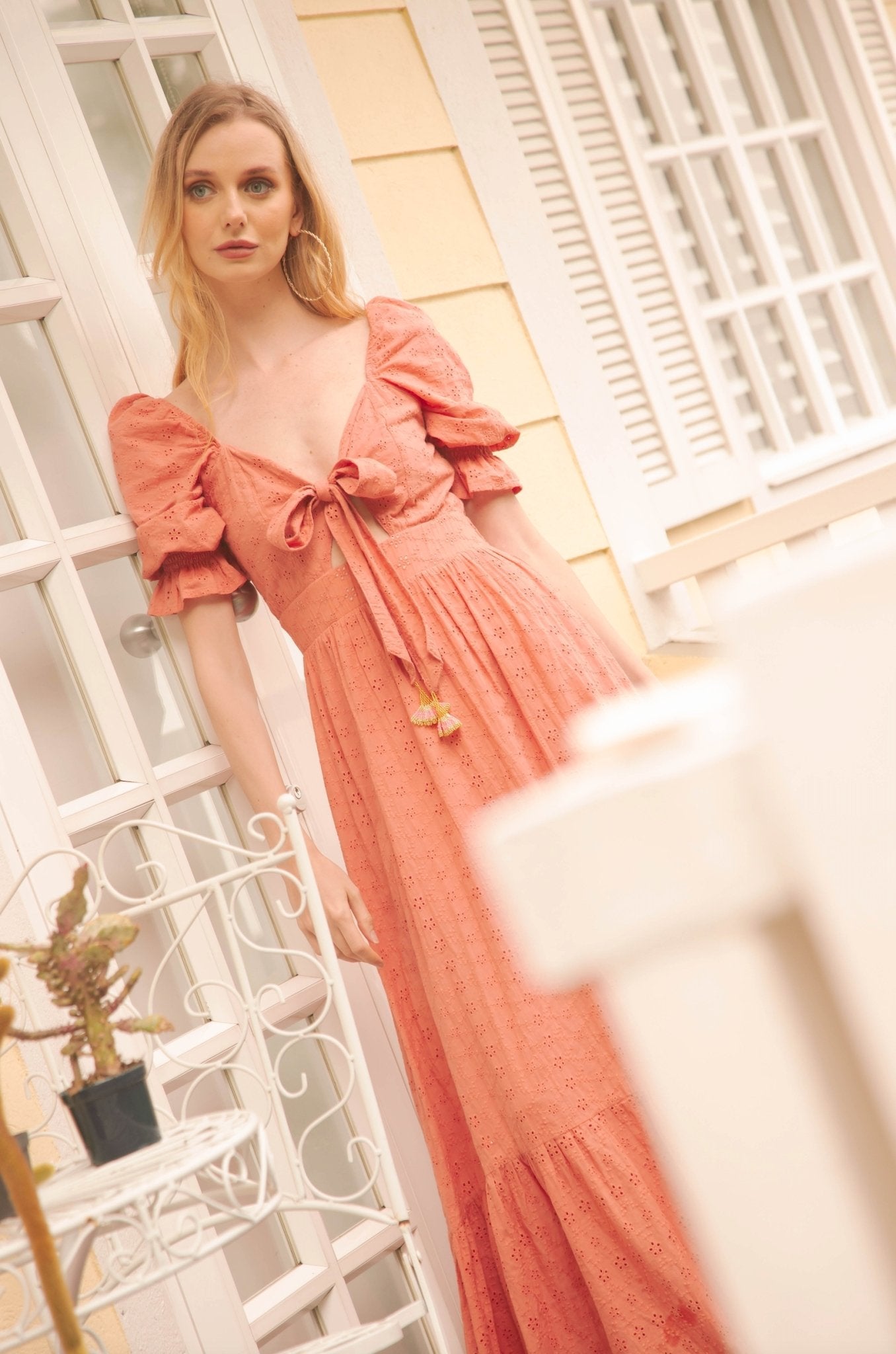 Ambari ojalillo maxi dress - Rosa Pistacho