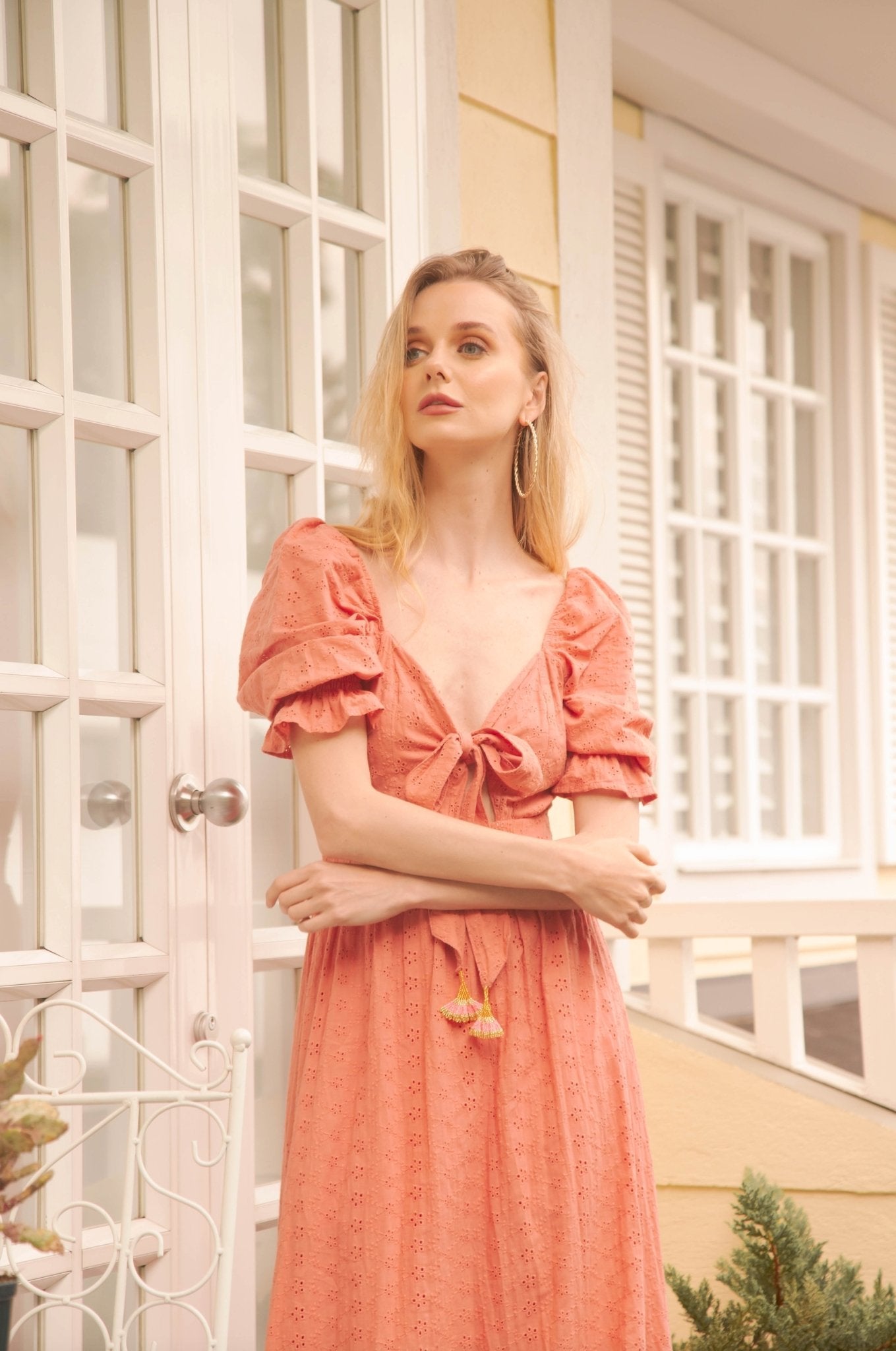 Ambari ojalillo maxi dress - Rosa Pistacho