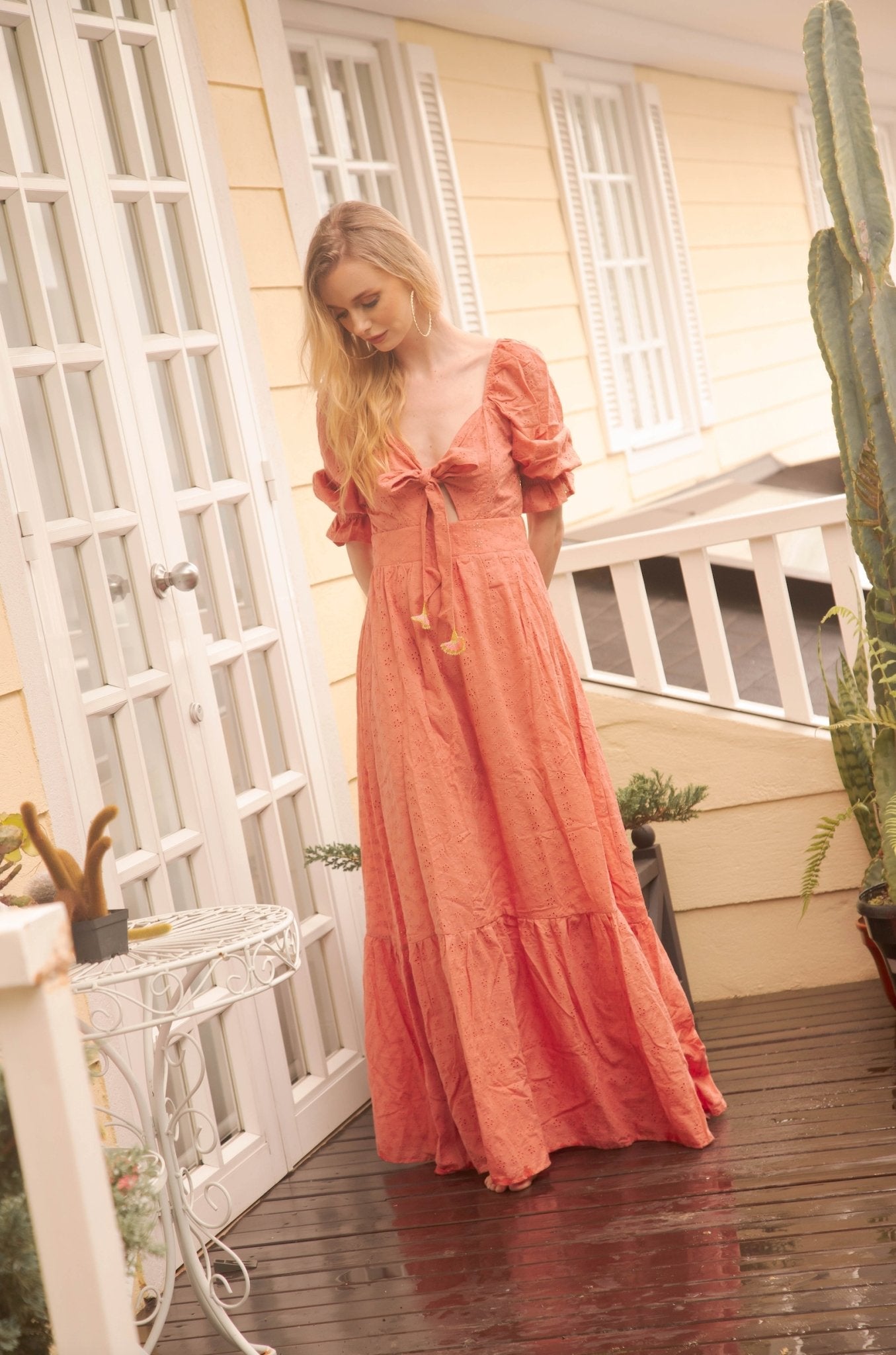 Ambari ojalillo maxi dress - Rosa Pistacho