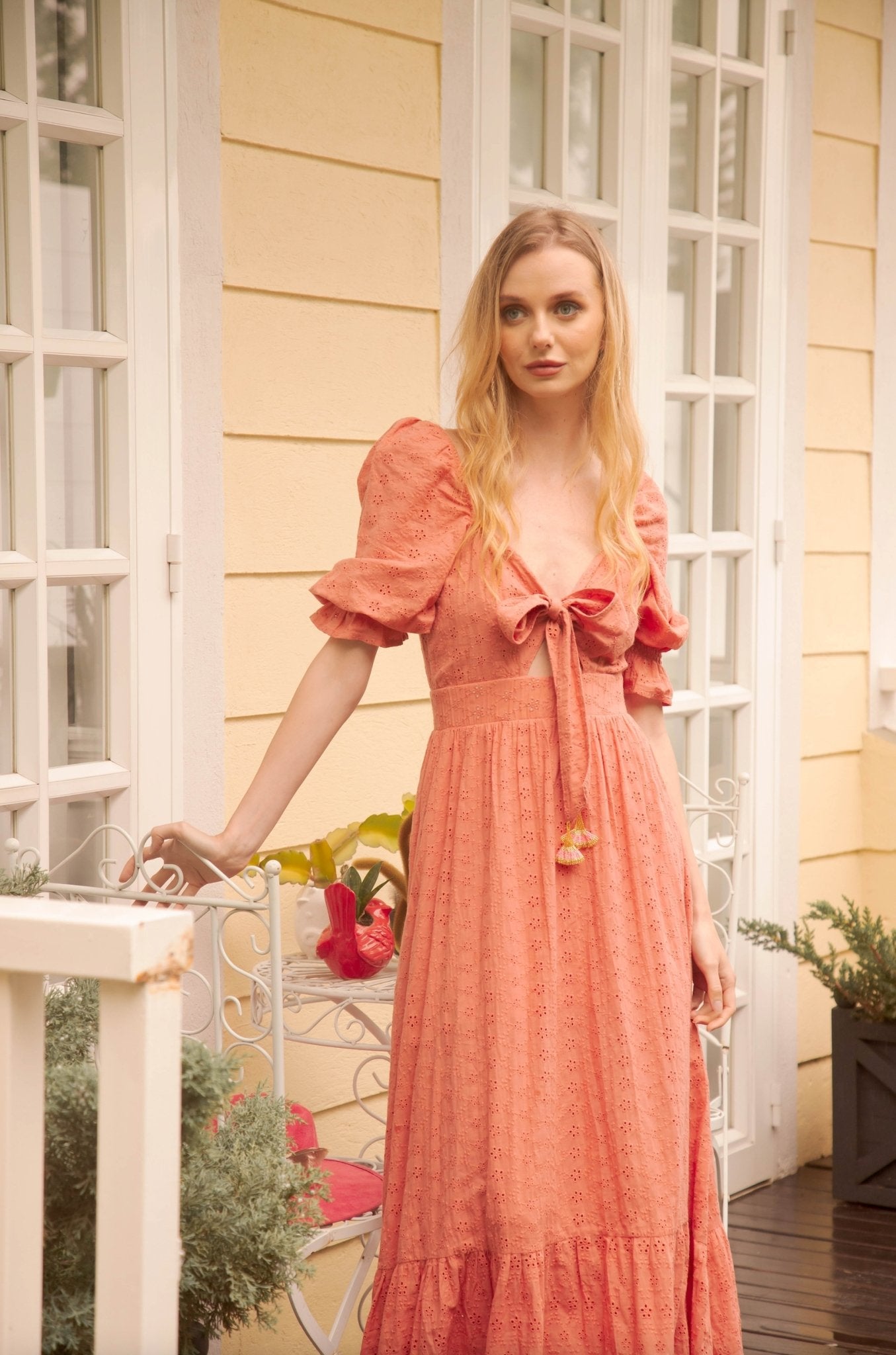 Ambari ojalillo maxi dress - Rosa Pistacho