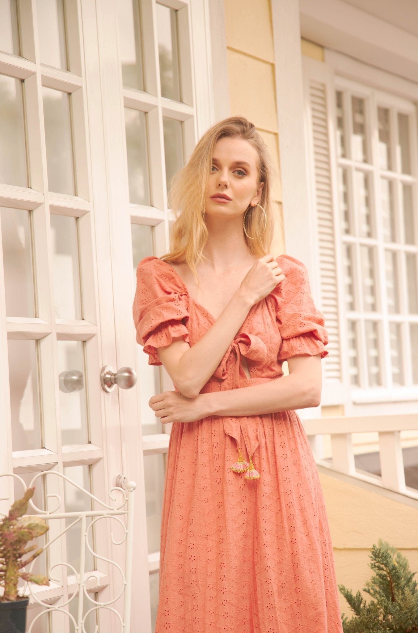 Ambari ojalillo maxi dress - Rosa Pistacho