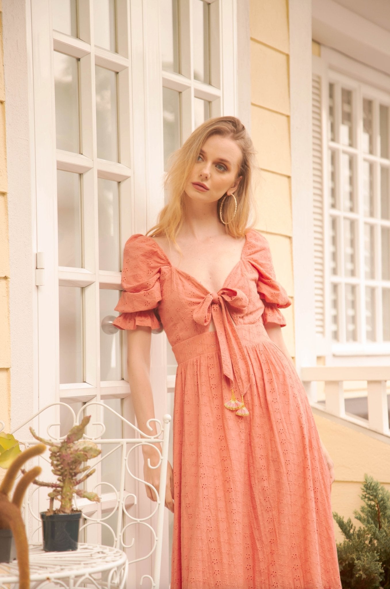 Ambari ojalillo maxi dress - Rosa Pistacho
