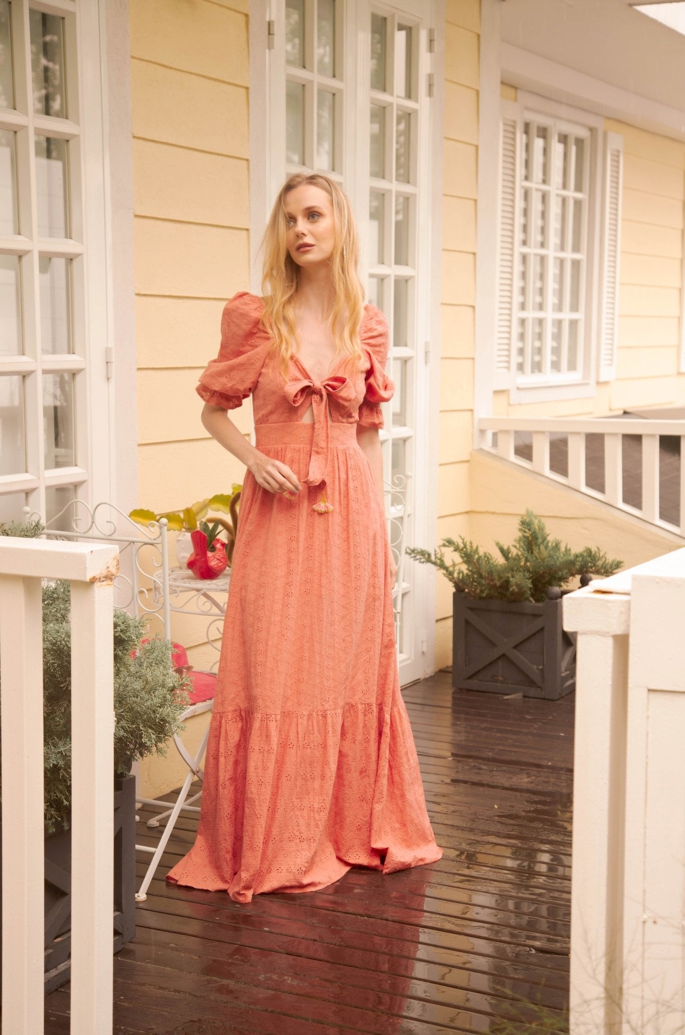 Ambari ojalillo maxi dress - Rosa Pistacho