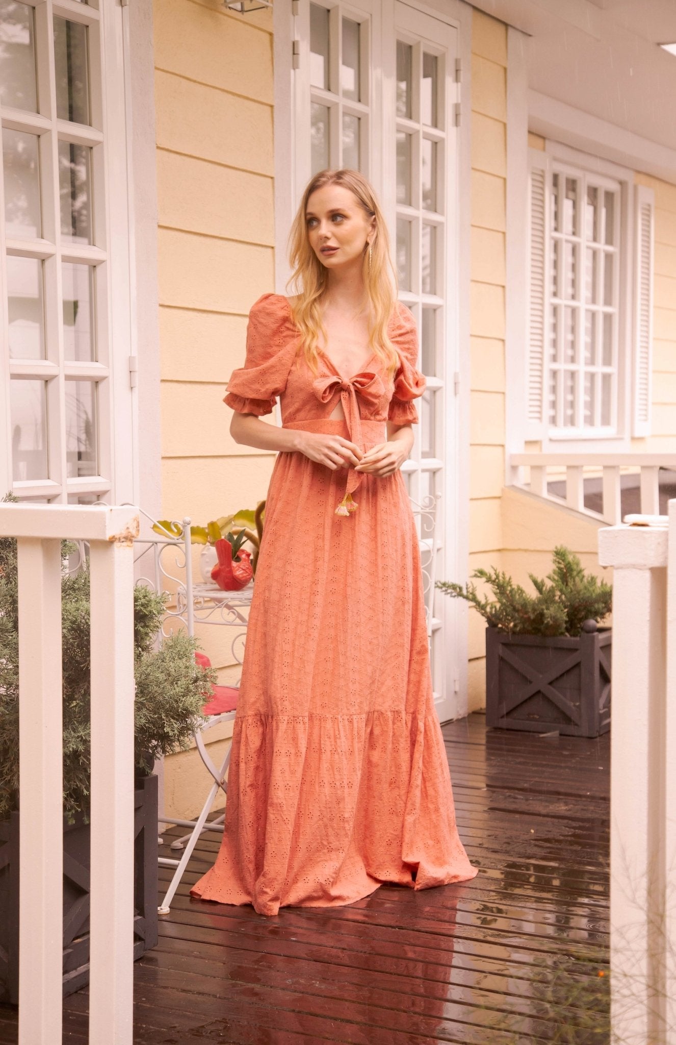 Ambari ojalillo maxi dress - Rosa Pistacho