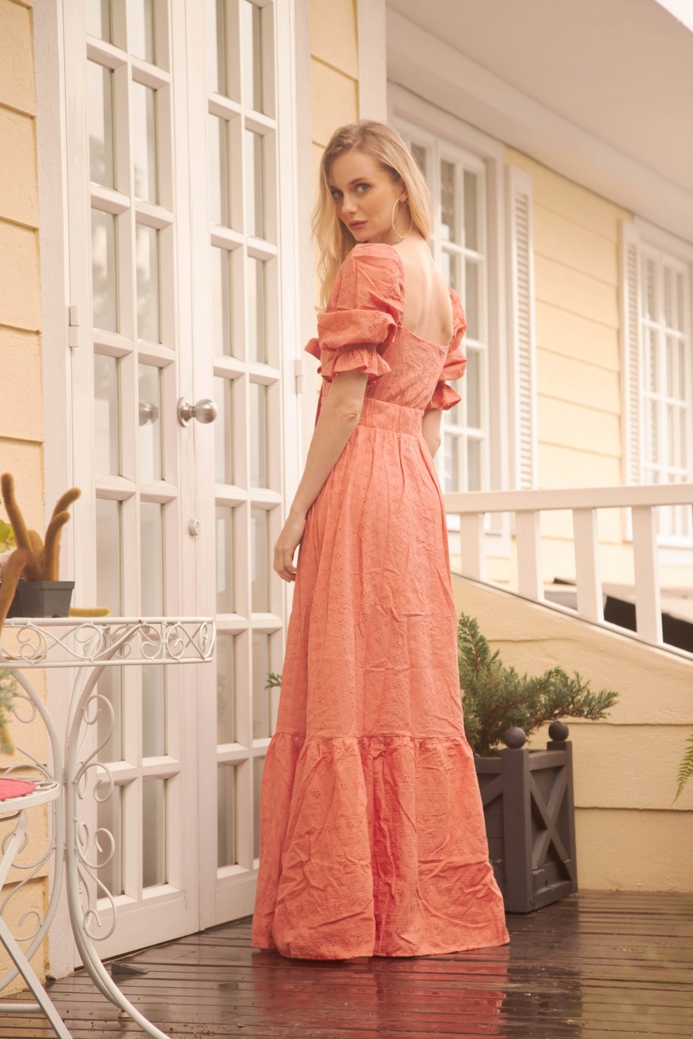 Ambari ojalillo maxi dress - Rosa Pistacho