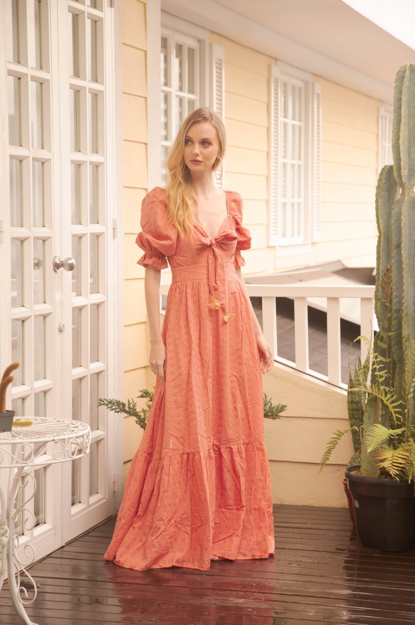 Ambari ojalillo maxi dress - Rosa Pistacho