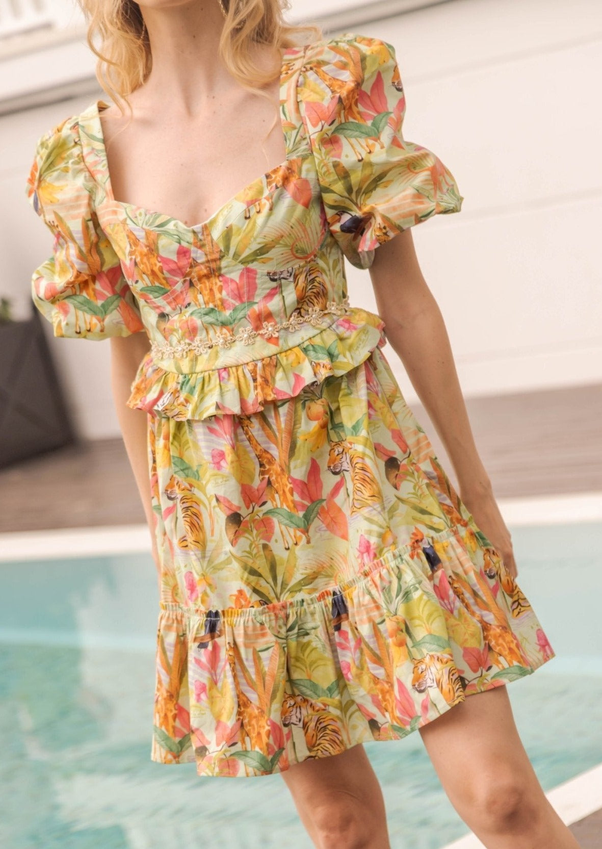 BANANA BOAT MINI DRESS - Rosa Pistacho