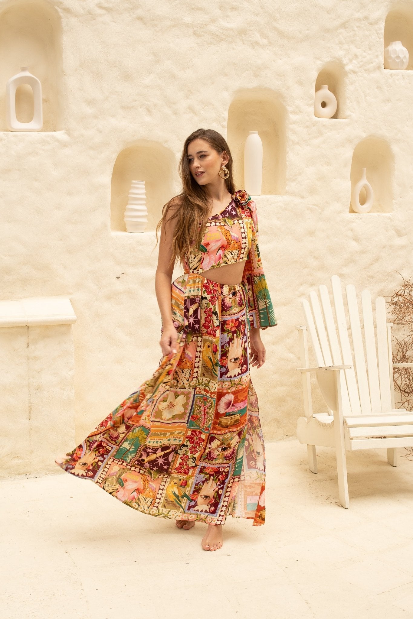 CAPRI MAXI DRESS - Rosa Pistacho