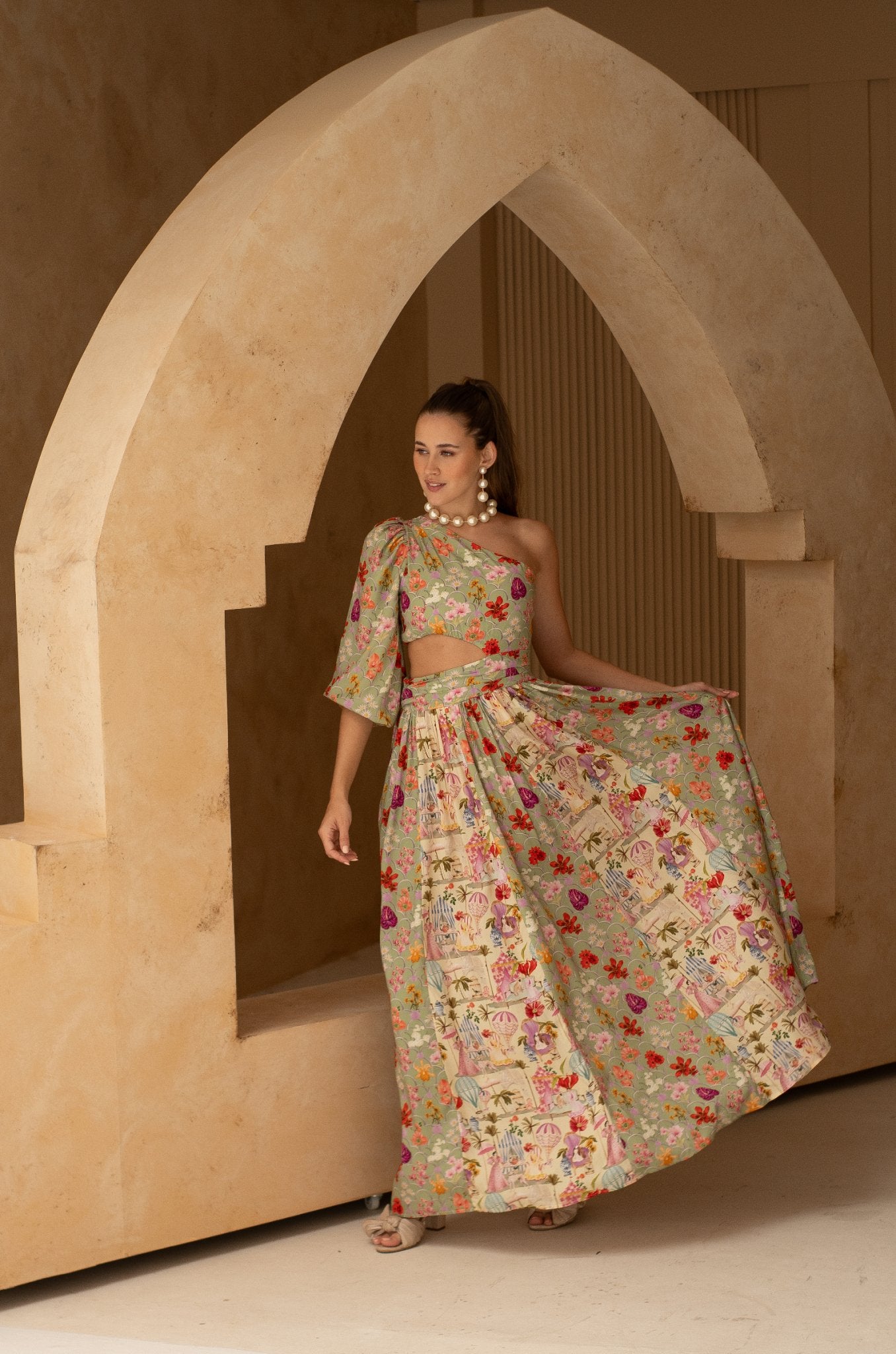 GARDENIA MAXI DRESS - Rosa Pistacho