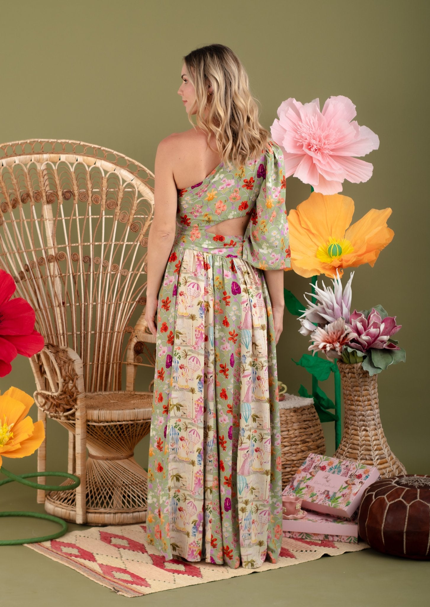 GARDENIA MAXI DRESS - Rosa Pistacho