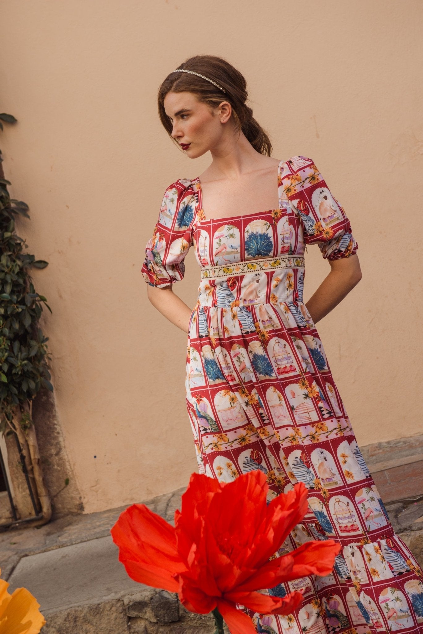 MARIA ANTONIETA MAXI DRESS - Rosa Pistacho