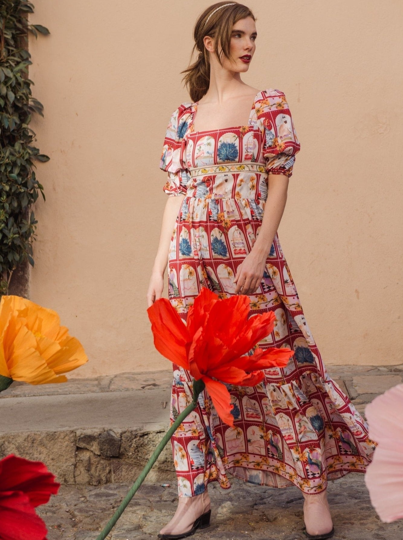 MARIA ANTONIETA MAXI DRESS - Rosa Pistacho