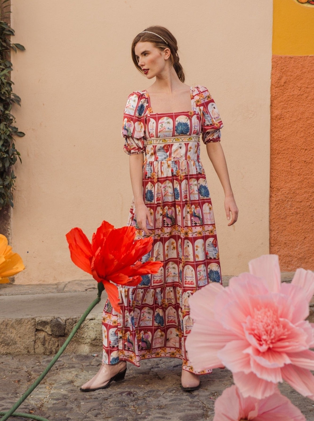 MARIA ANTONIETA MAXI DRESS - Rosa Pistacho