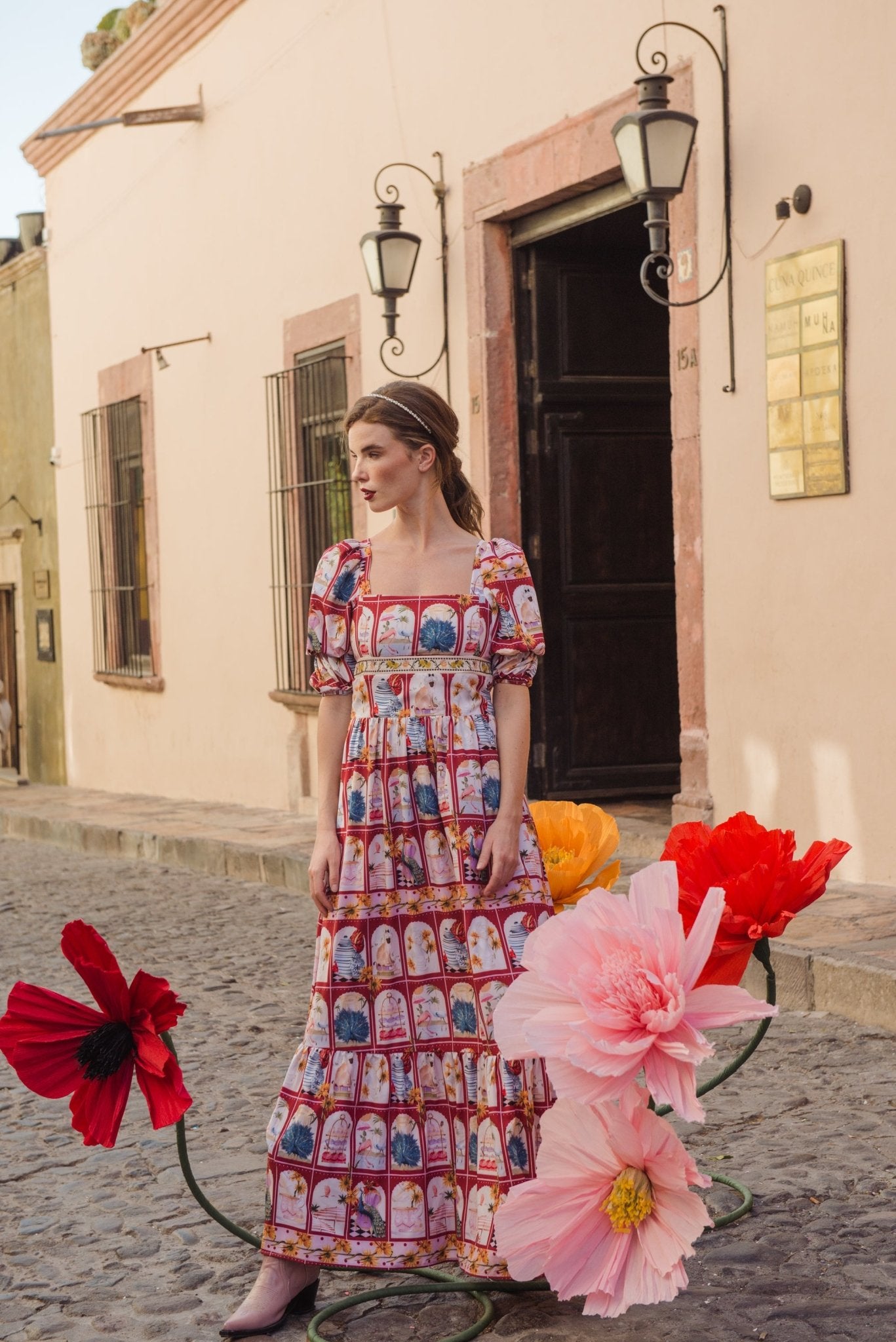 MARIA ANTONIETA MAXI DRESS - Rosa Pistacho