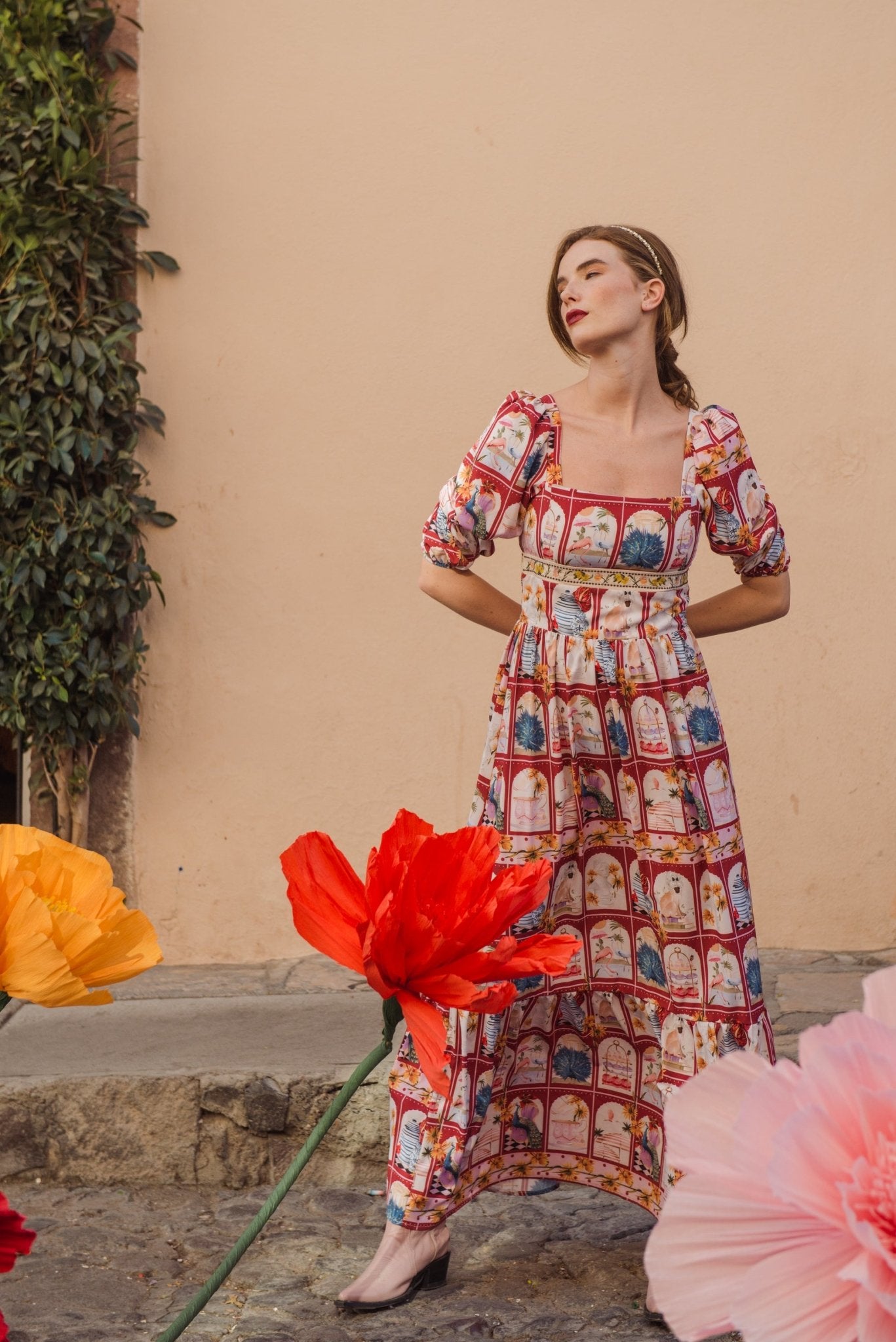 MARIA ANTONIETA MAXI DRESS - Rosa Pistacho