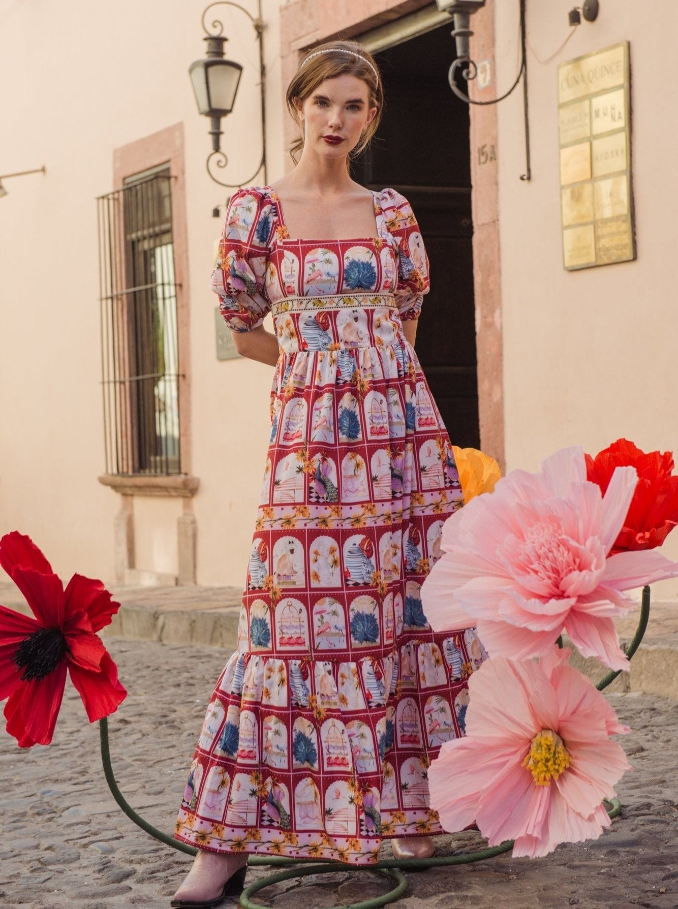 MARIA ANTONIETA MAXI DRESS - Rosa Pistacho