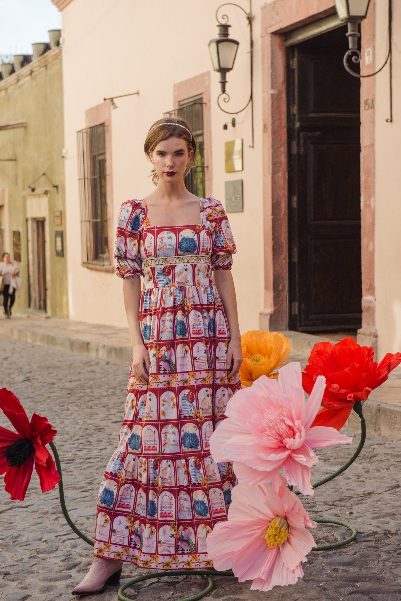 MARIA ANTONIETA MAXI DRESS - Rosa Pistacho