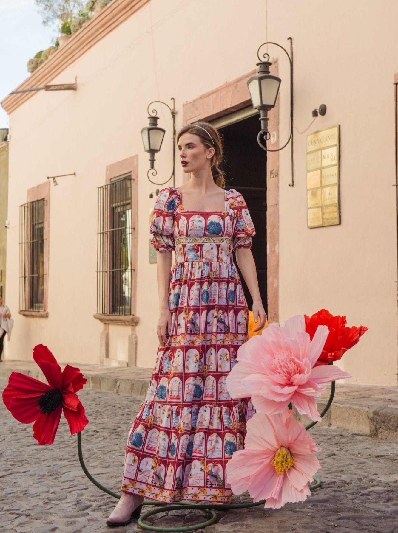 MARIA ANTONIETA MAXI DRESS - Rosa Pistacho