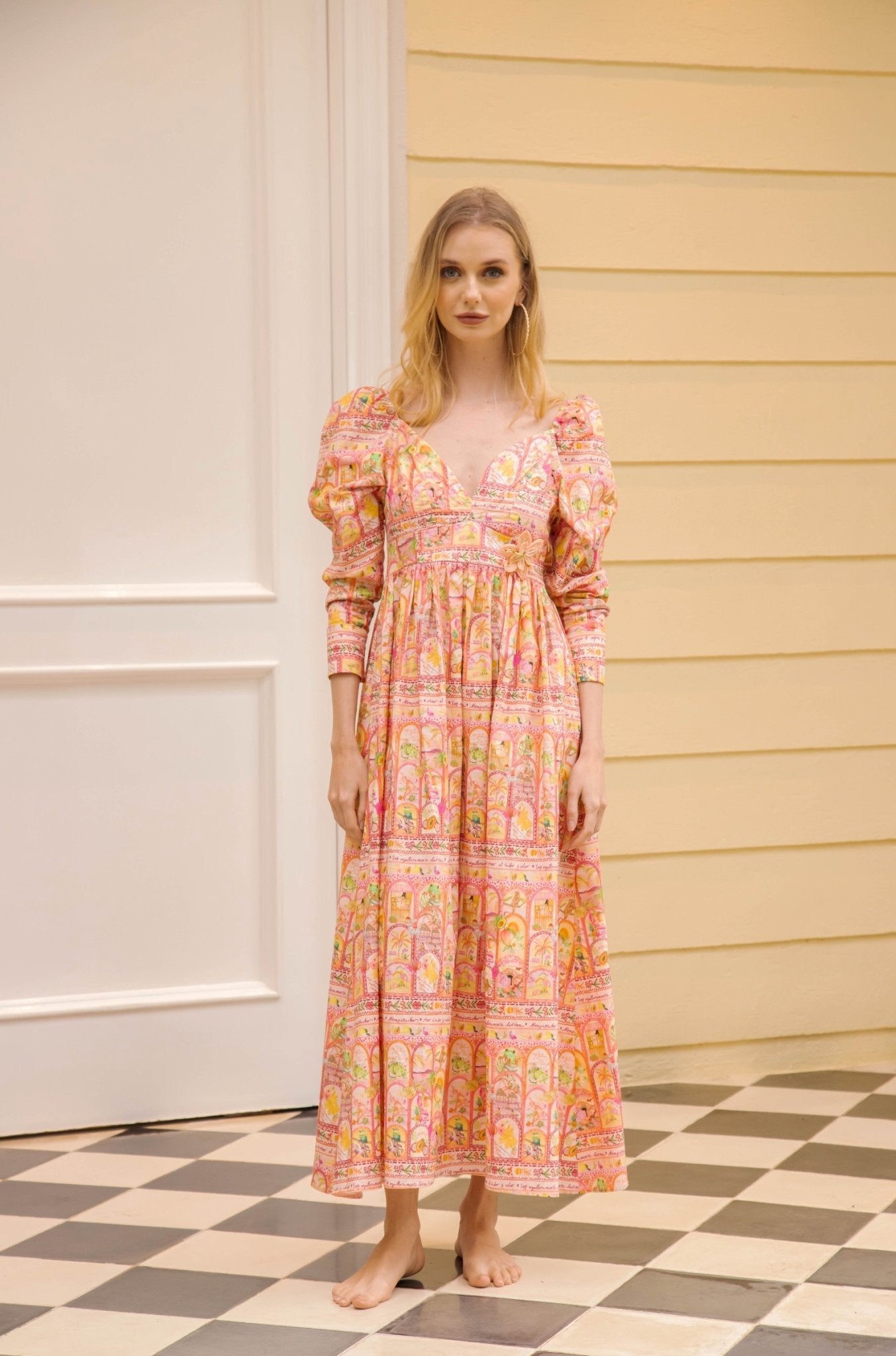 PAPAYA MIDI DRESS - Rosa Pistacho
