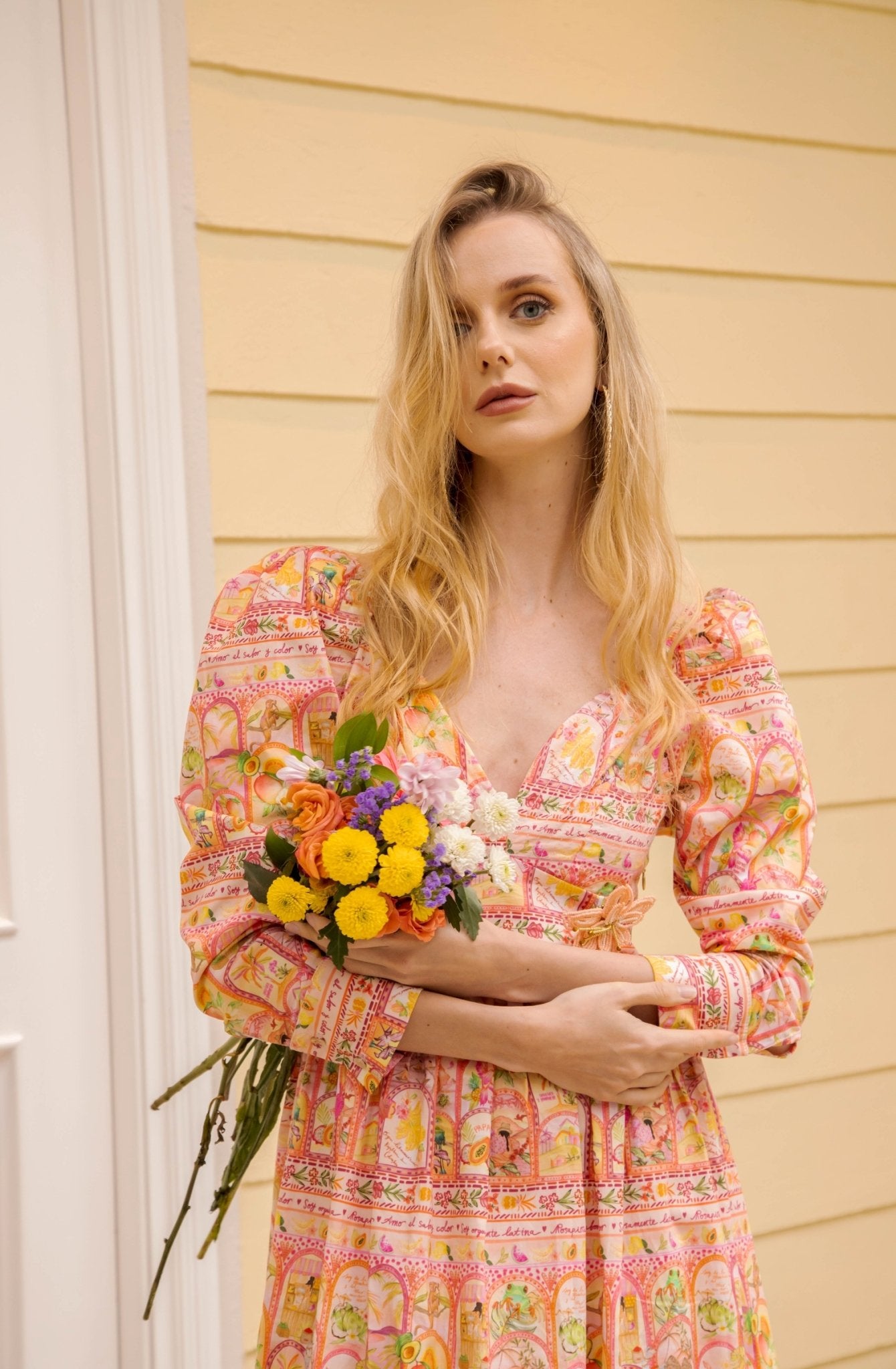 PAPAYA MIDI DRESS - Rosa Pistacho