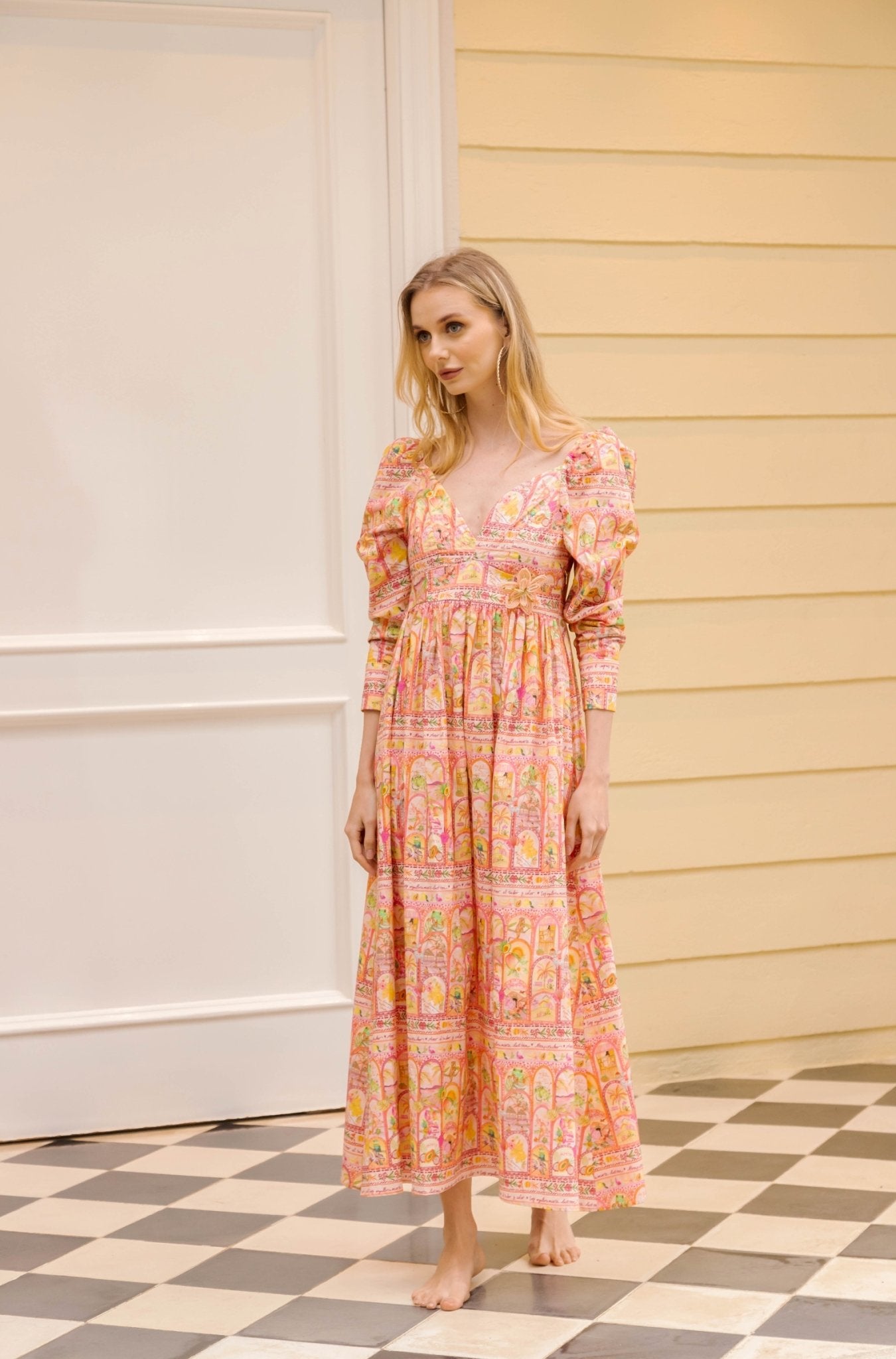 PAPAYA MIDI DRESS - Rosa Pistacho