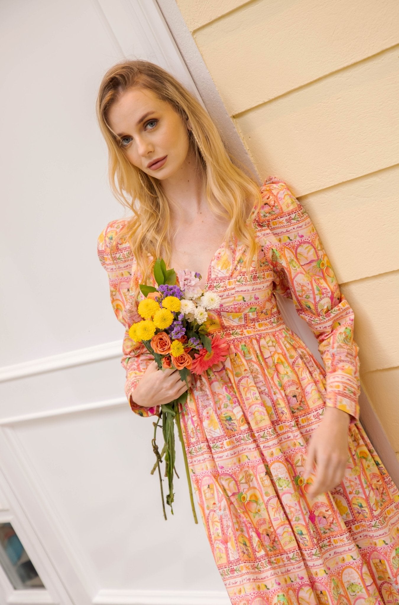 PAPAYA MIDI DRESS - Rosa Pistacho