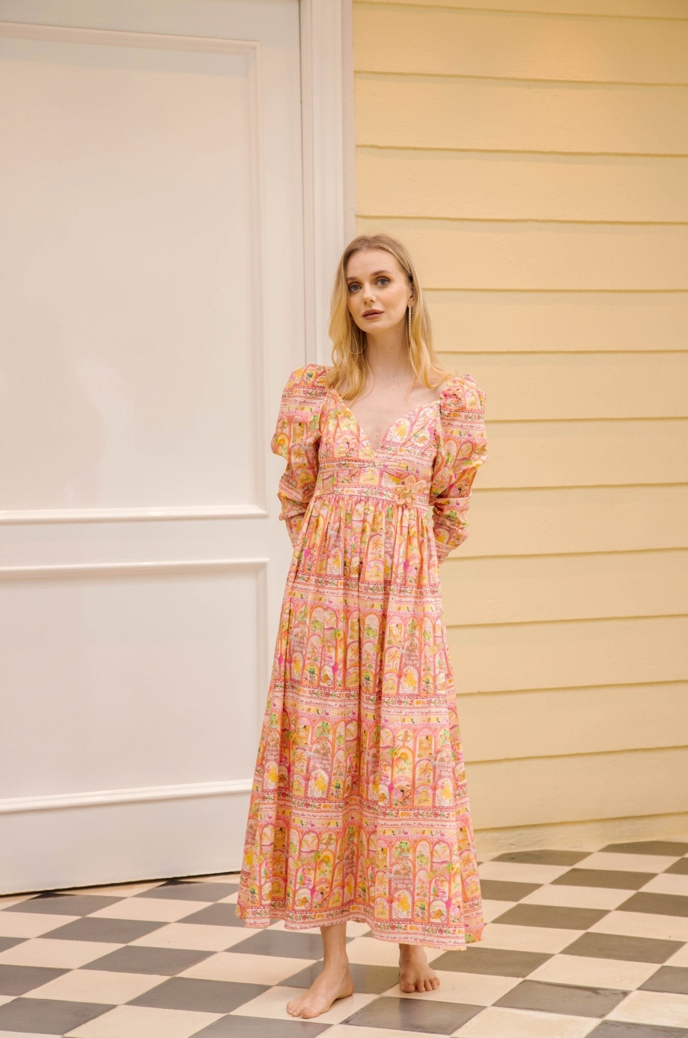 PAPAYA MIDI DRESS - Rosa Pistacho