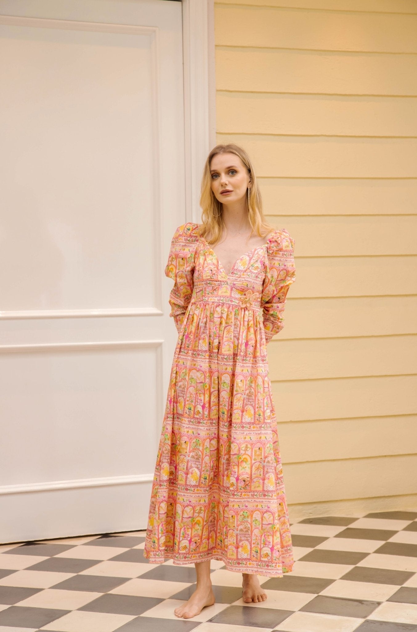 PAPAYA MIDI DRESS - Rosa Pistacho