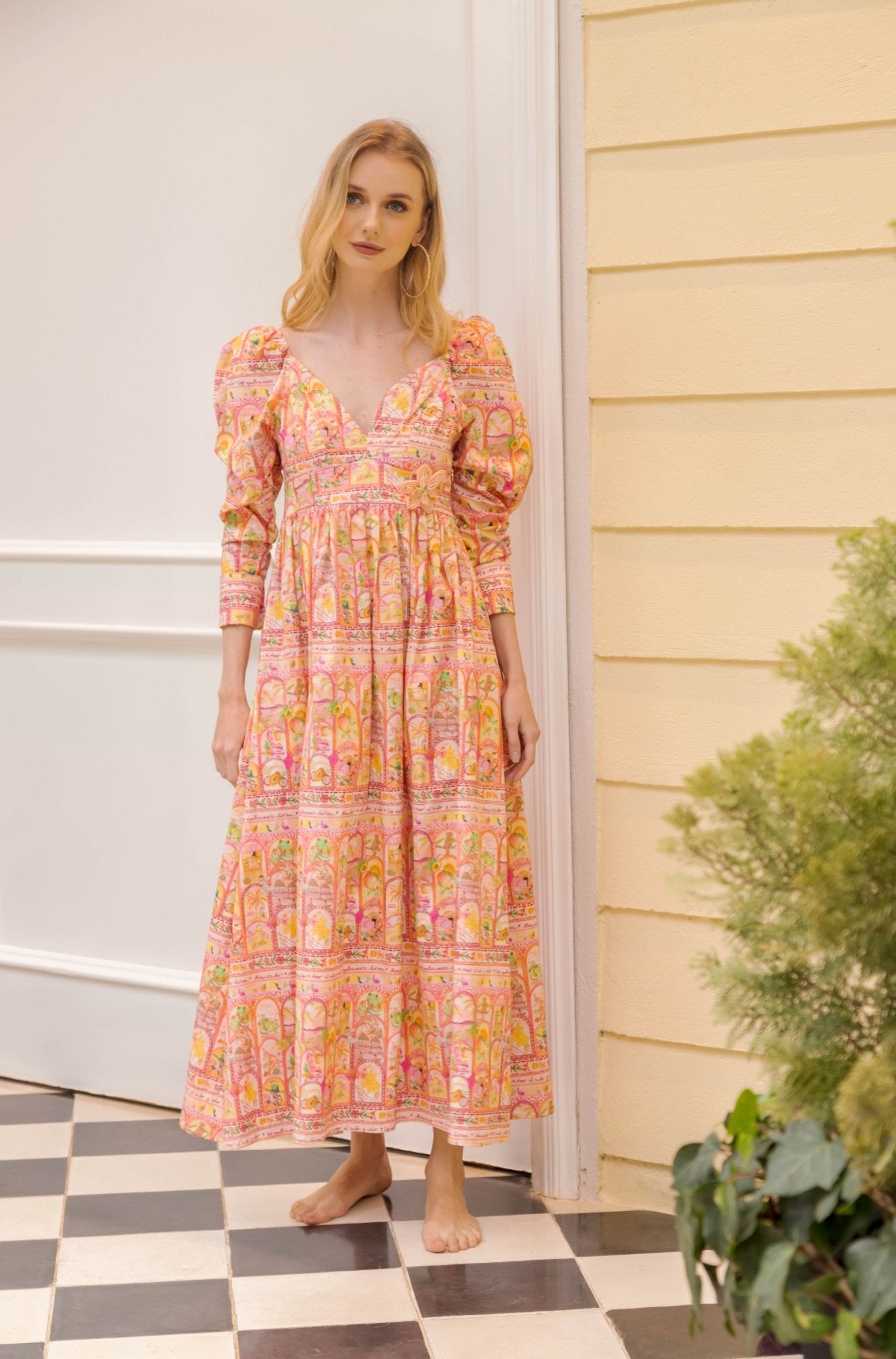 PAPAYA MIDI DRESS - Rosa Pistacho
