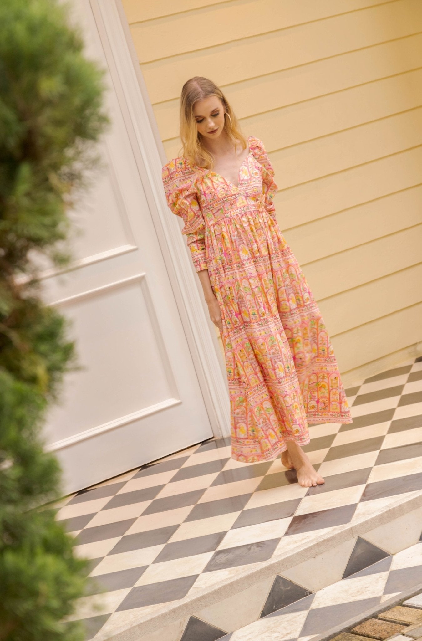 PAPAYA MIDI DRESS - Rosa Pistacho