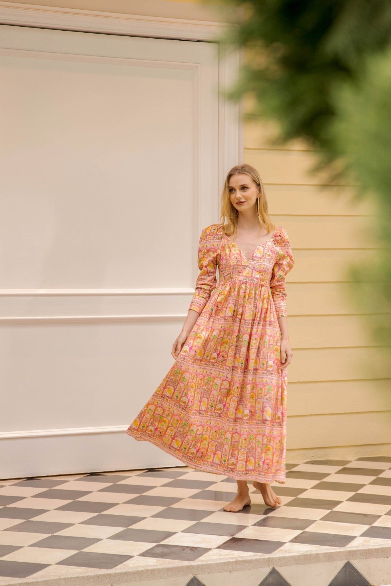 PAPAYA MIDI DRESS - Rosa Pistacho