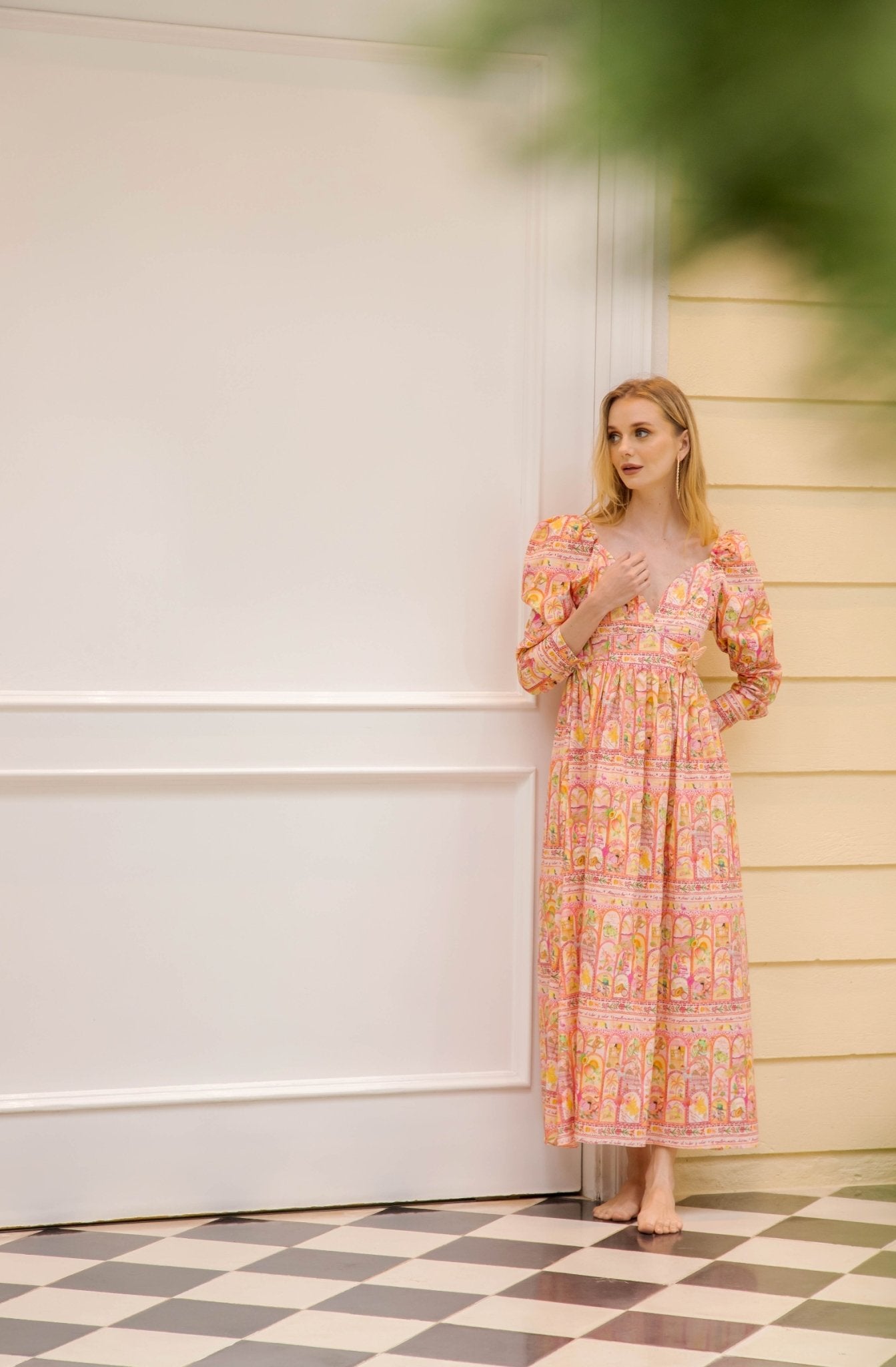 PAPAYA MIDI DRESS - Rosa Pistacho