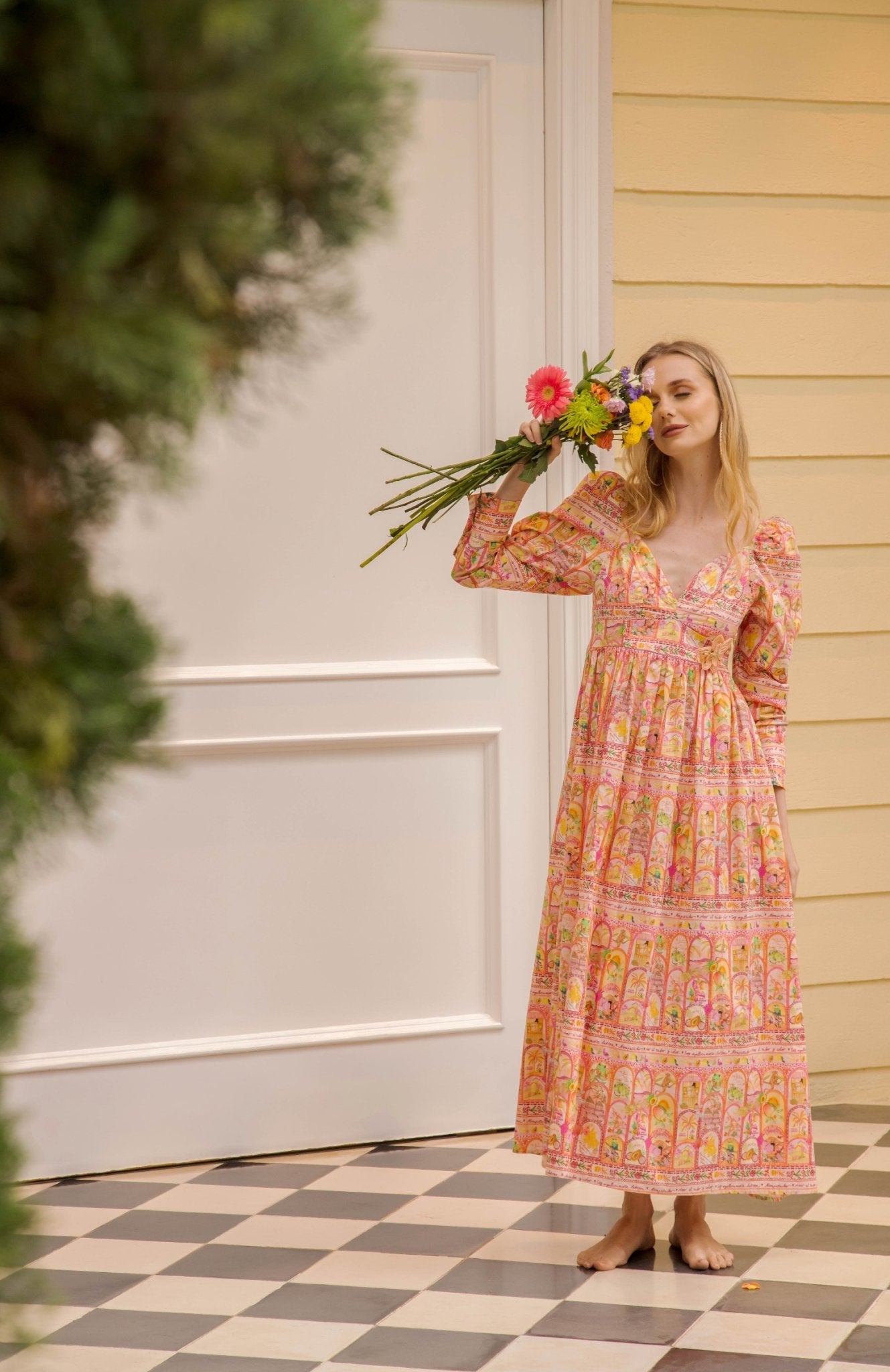 PAPAYA MIDI DRESS - Rosa Pistacho