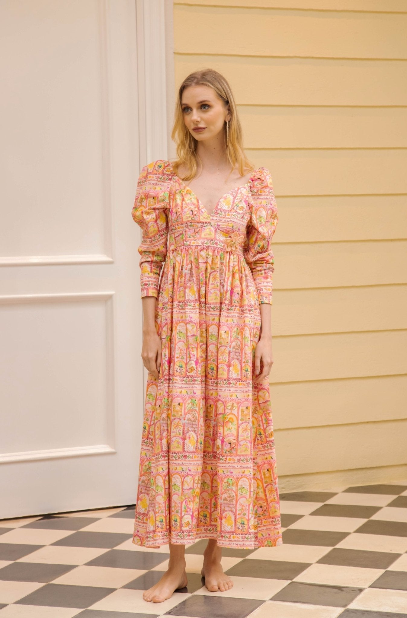 PAPAYA MIDI DRESS - Rosa Pistacho