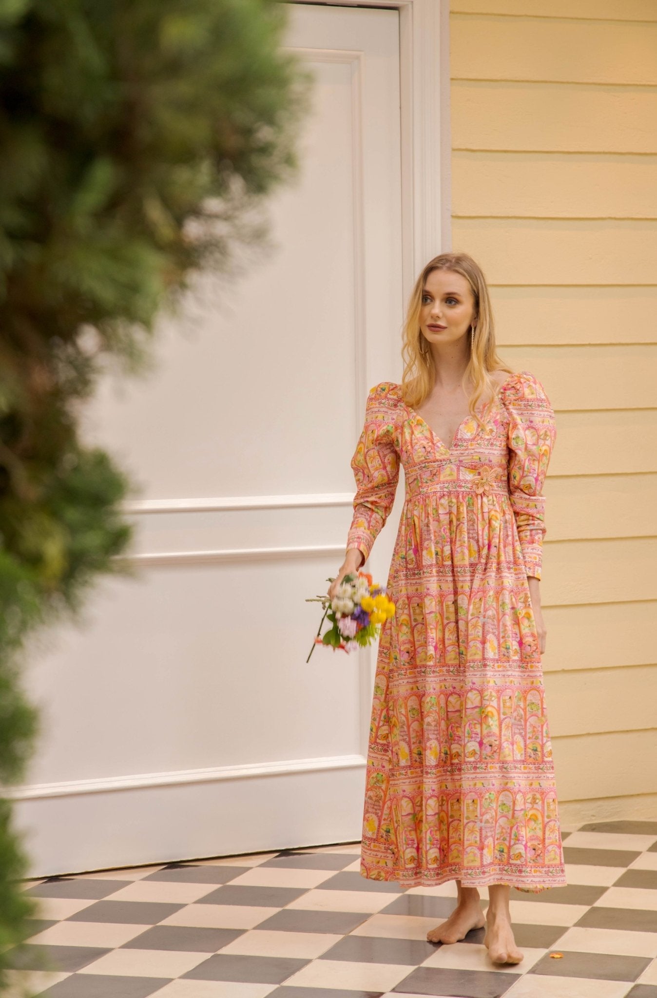 PAPAYA MIDI DRESS - Rosa Pistacho