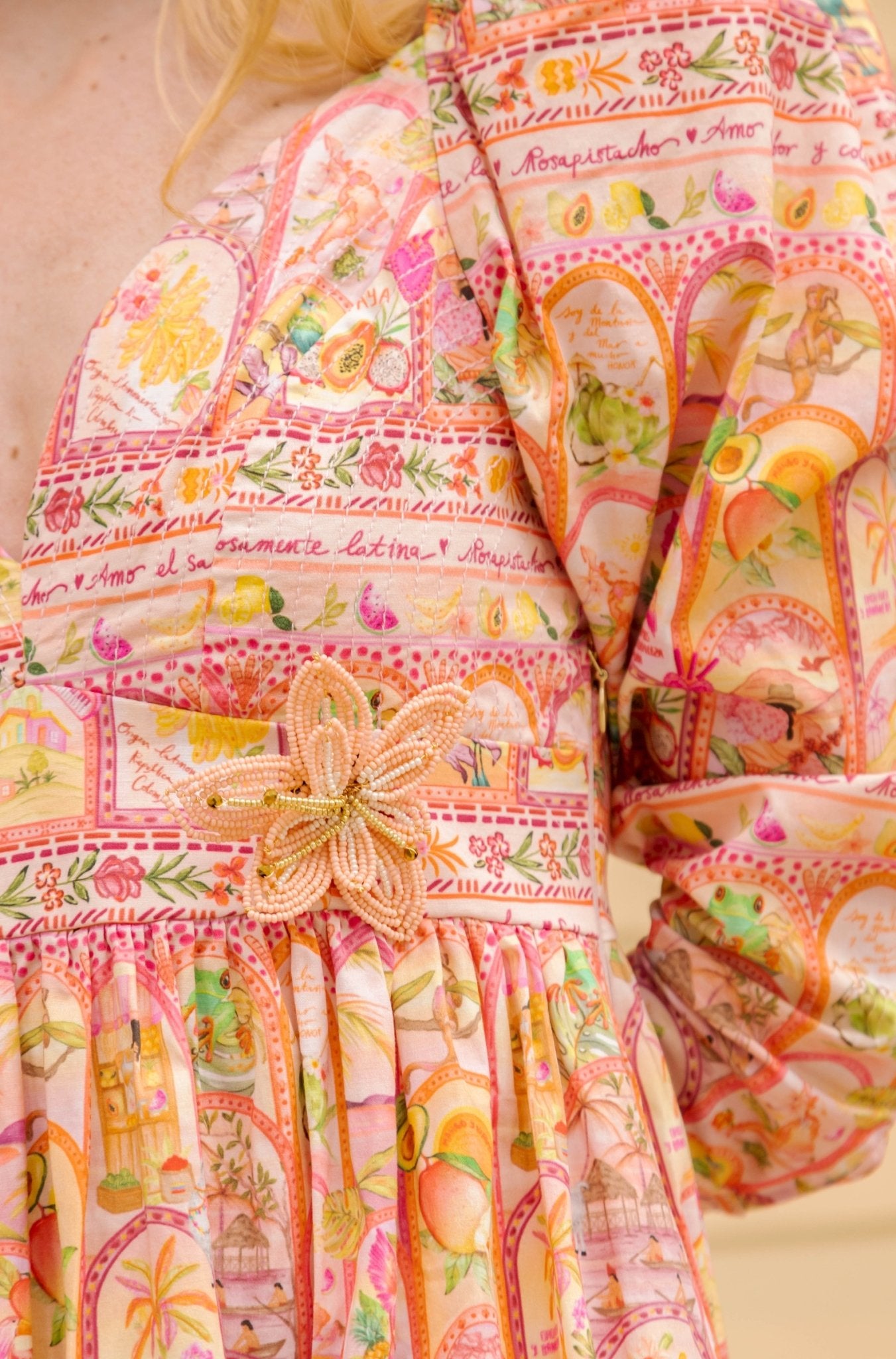 PAPAYA MIDI DRESS - Rosa Pistacho