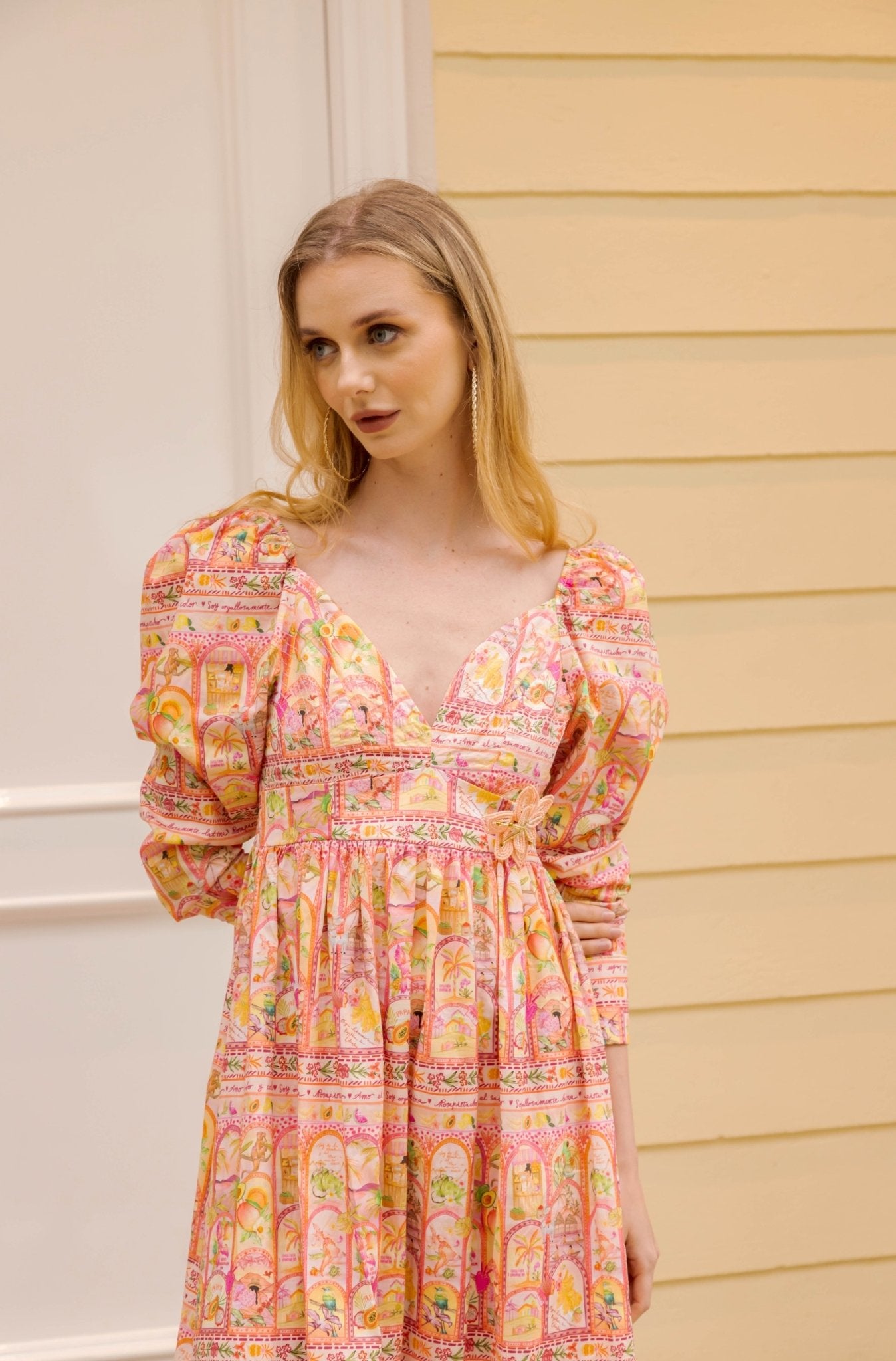 PAPAYA MIDI DRESS - Rosa Pistacho