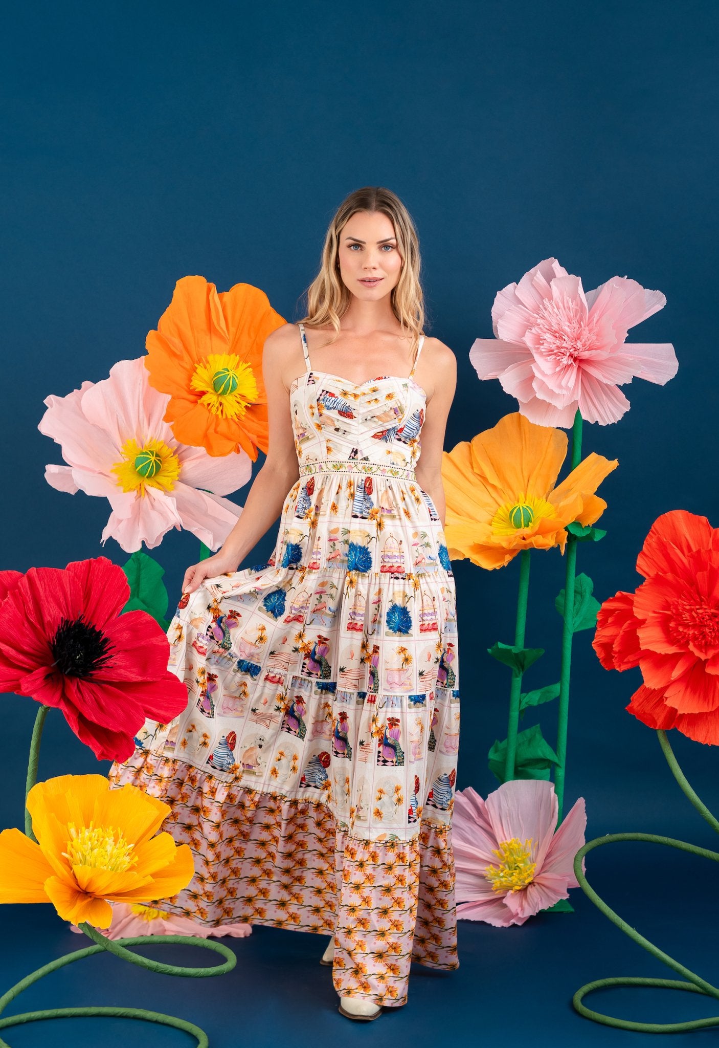 SILKA MAXI DRESS - Rosa Pistacho