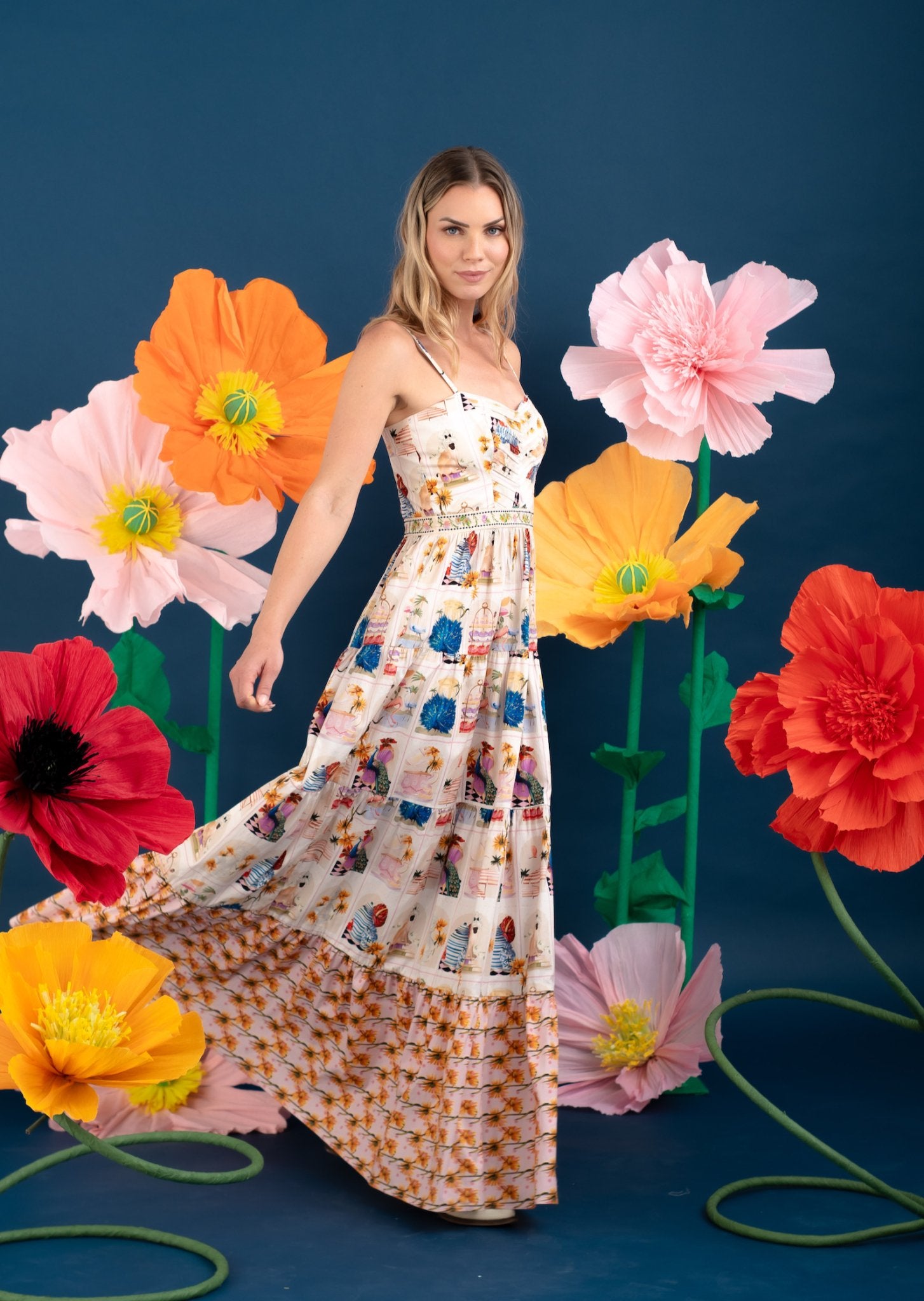 SILKA MAXI DRESS - Rosa Pistacho