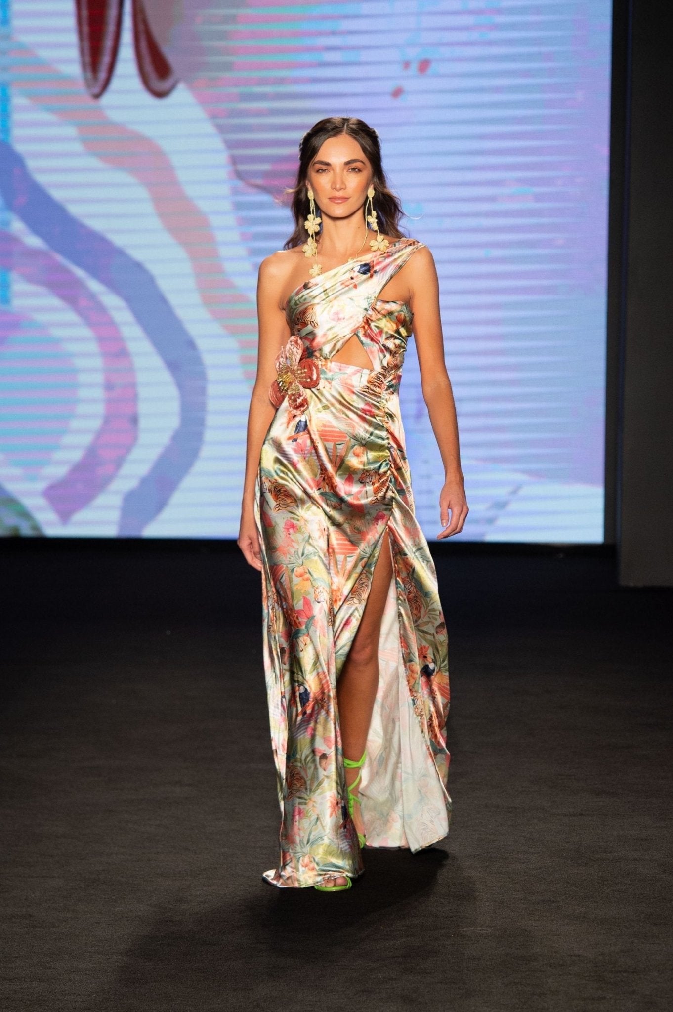 TROPICO MAXI DRESS - Rosa Pistacho