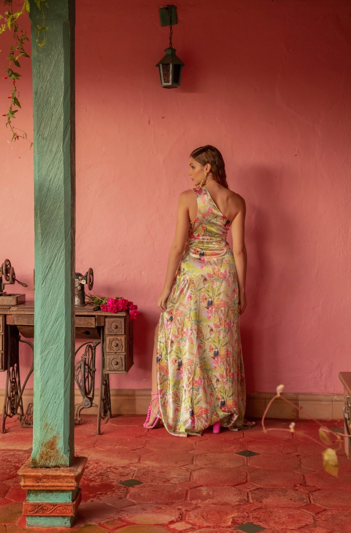 TROPICO MAXI DRESS - Rosa Pistacho